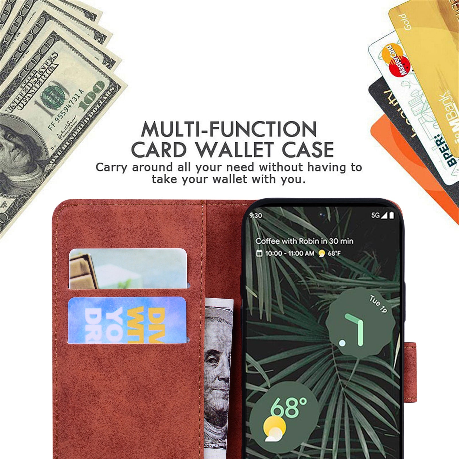 For Google Pixel 7a Skin-touch Feeling Phone Shell Big Butterfly Pattern Printing Wallet PU Leather Stand Cover Case