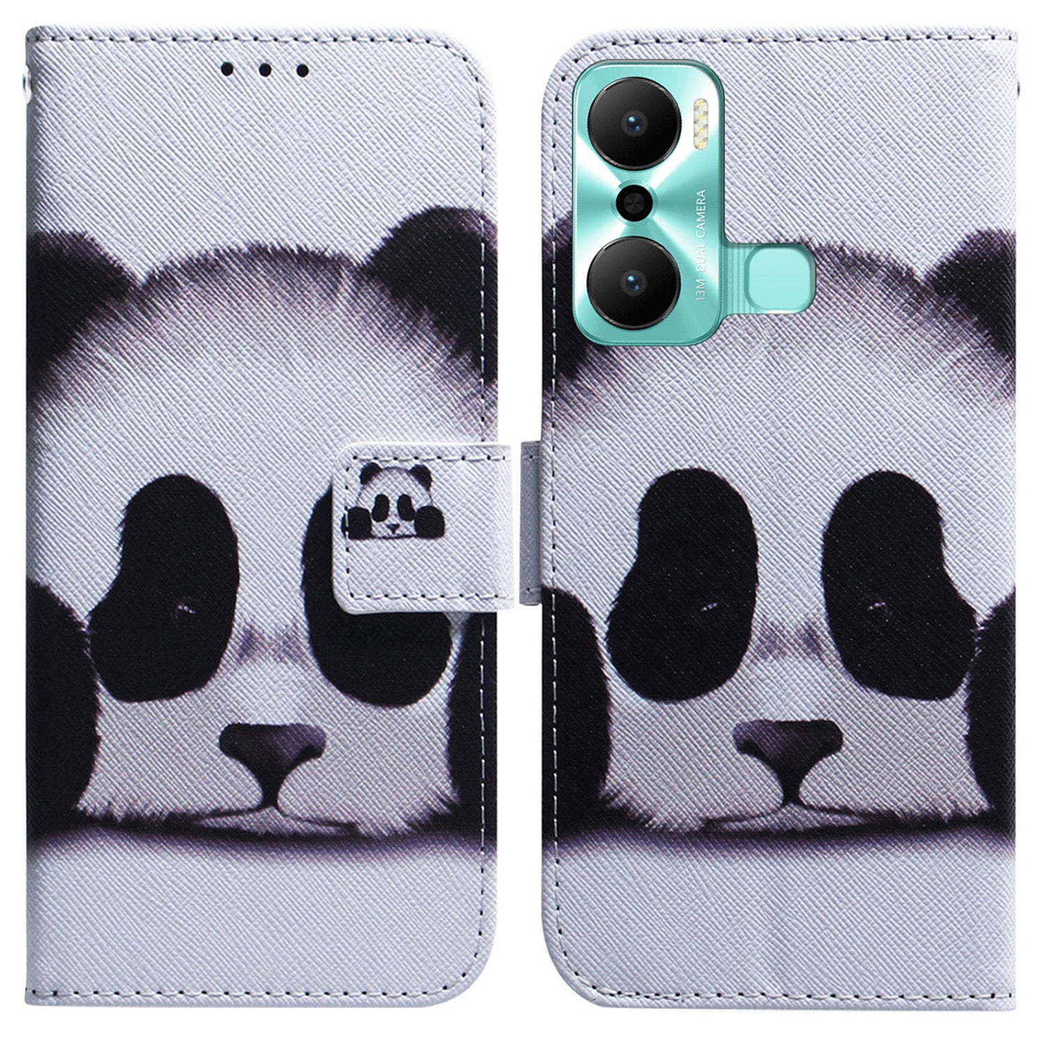 For Infinix Hot 20 Play 4G Wallet Phone Case PU Leather Pattern Printing Stand Magnetic Clasp Flip Cover