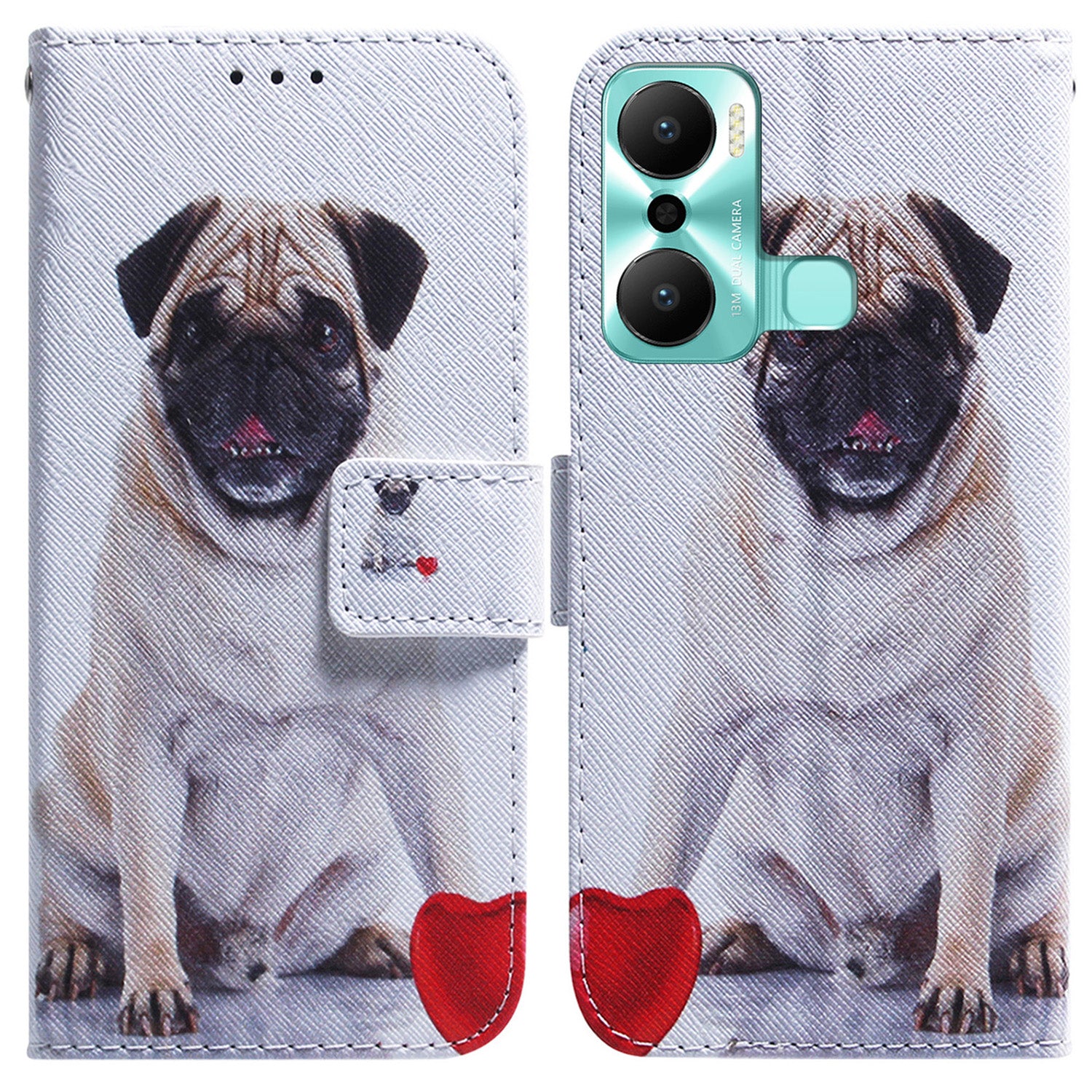 For Infinix Hot 20 Play 4G Wallet Phone Case PU Leather Pattern Printing Stand Magnetic Clasp Flip Cover