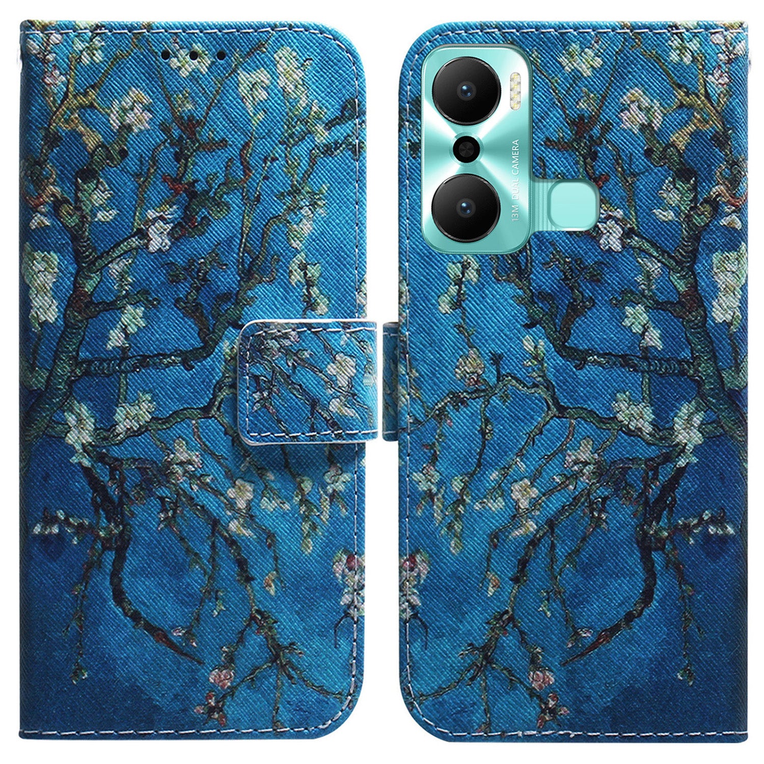 For Infinix Hot 20 Play 4G Wallet Phone Case PU Leather Pattern Printing Stand Magnetic Clasp Flip Cover