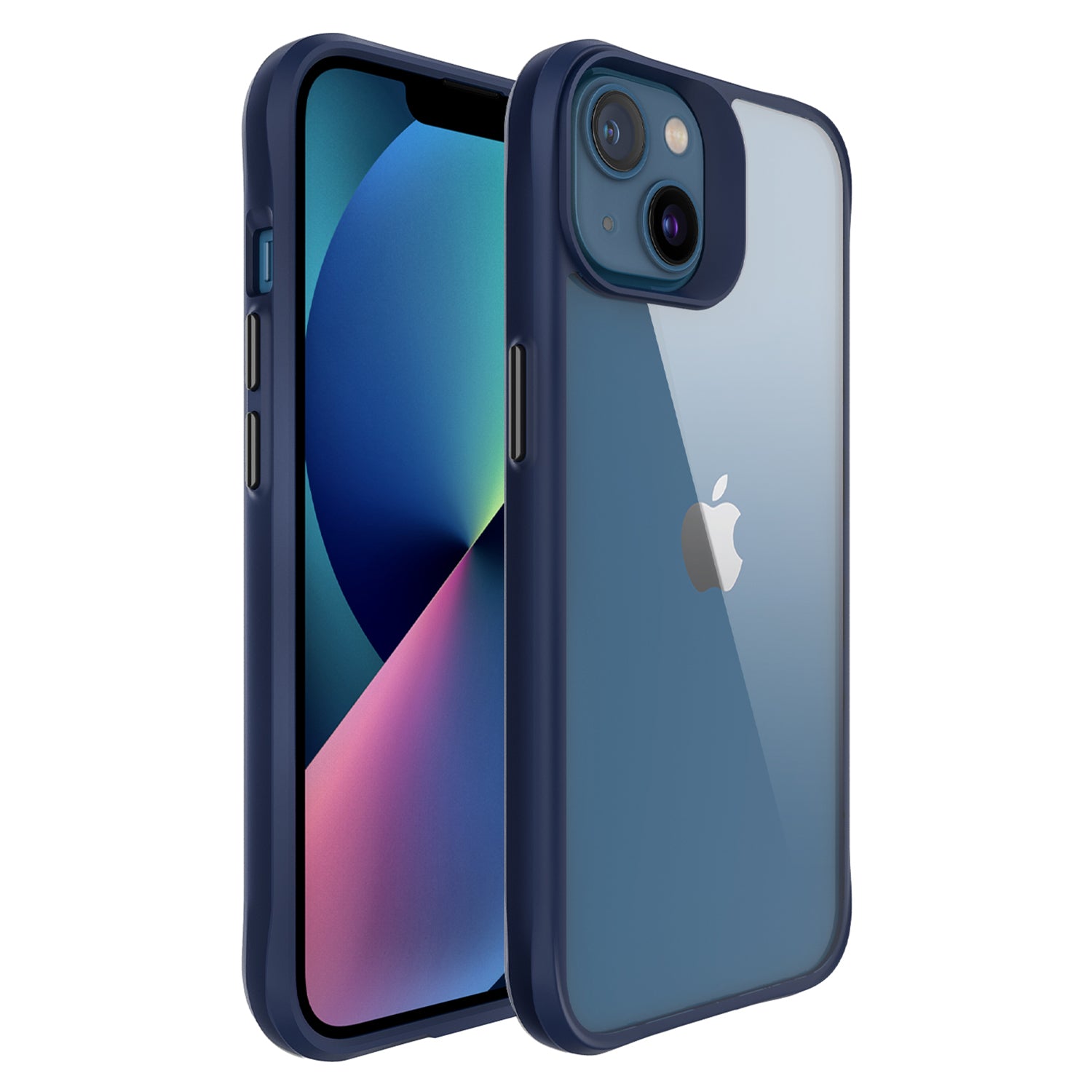 Combat X Mode For iPhone 13 mini 5.4 inch Clear Back Panel Cover Hard PC Soft TPU Heavy Duty Shockproof Phone Case