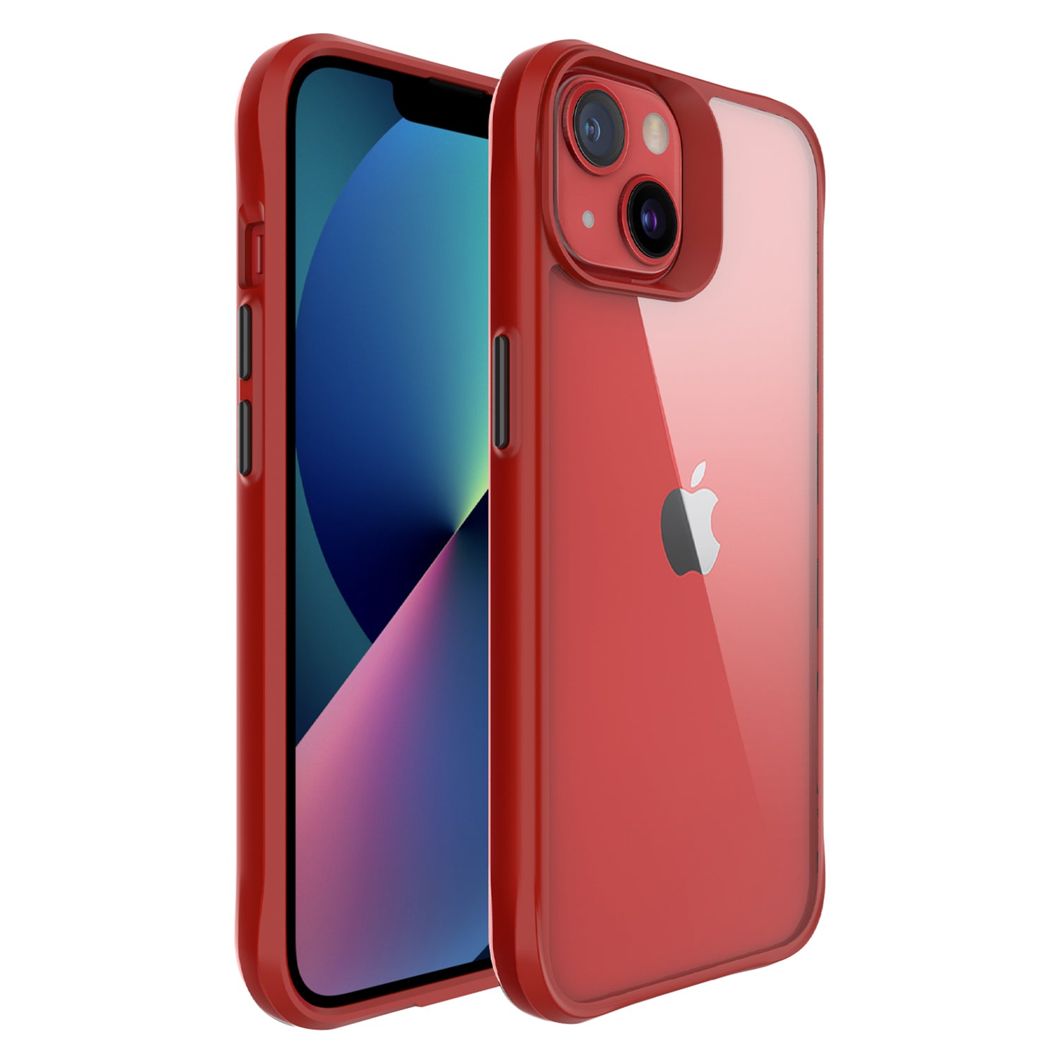 Combat X Mode For iPhone 13 mini 5.4 inch Clear Back Panel Cover Hard PC Soft TPU Heavy Duty Shockproof Phone Case