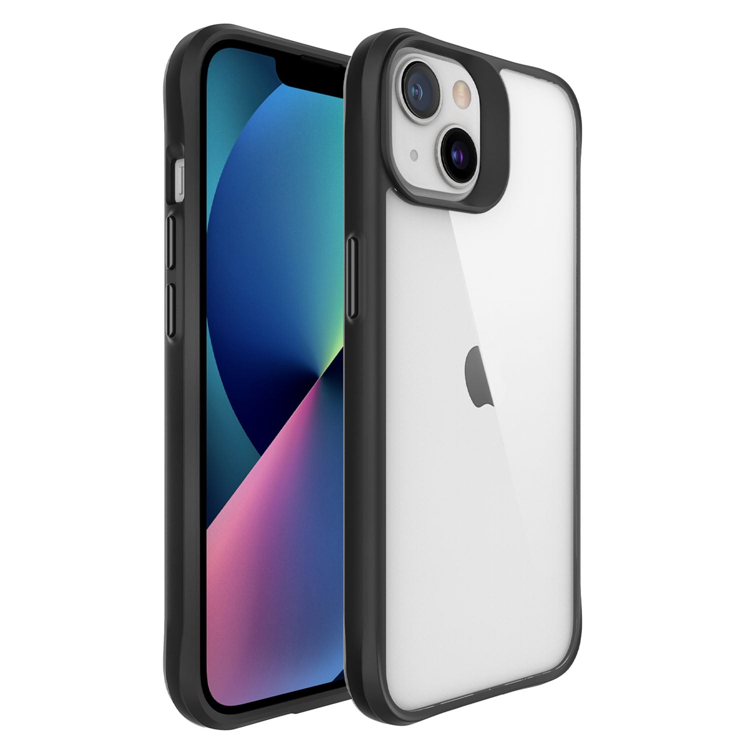 Combat X Mode For iPhone 13 6.1 inch Transparent Cell Phone Case Hybrid Hard PC Panel Flexible TPU Frame Shockproof Protection Cover