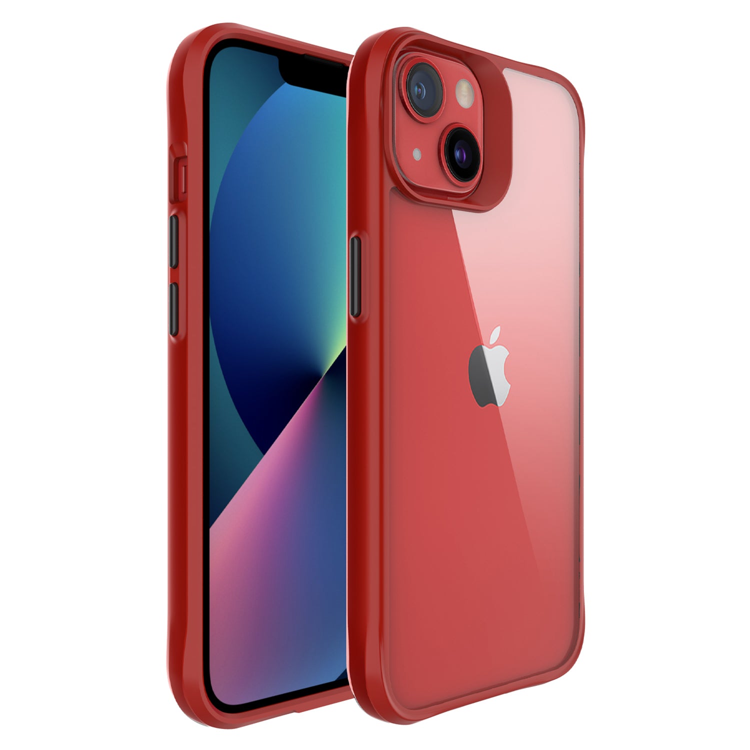 Combat X Mode For iPhone 13 6.1 inch Transparent Cell Phone Case Hybrid Hard PC Panel Flexible TPU Frame Shockproof Protection Cover