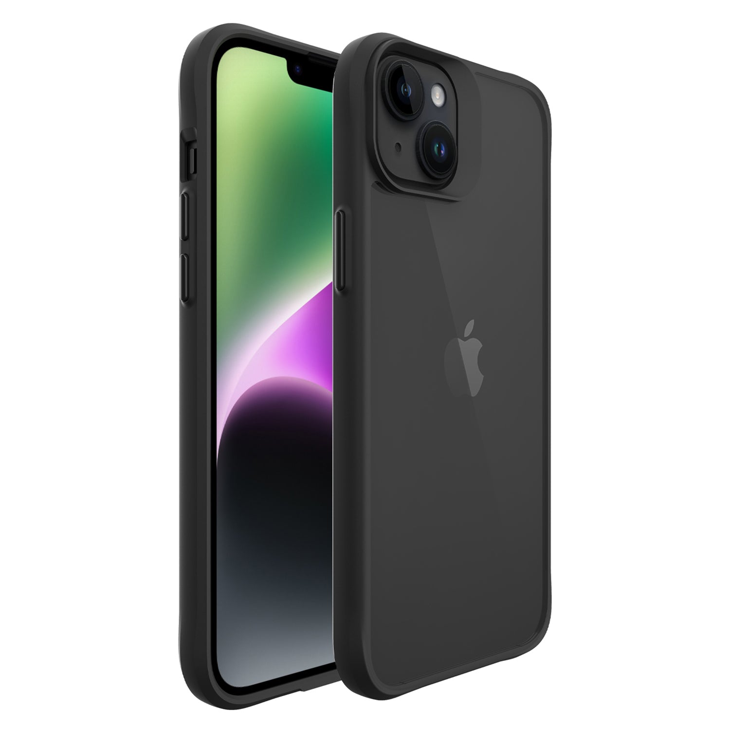 Combat X Mode Hard PC Back Soft TPU Bumper Case for iPhone 14 Transparent Protective Phone Cover