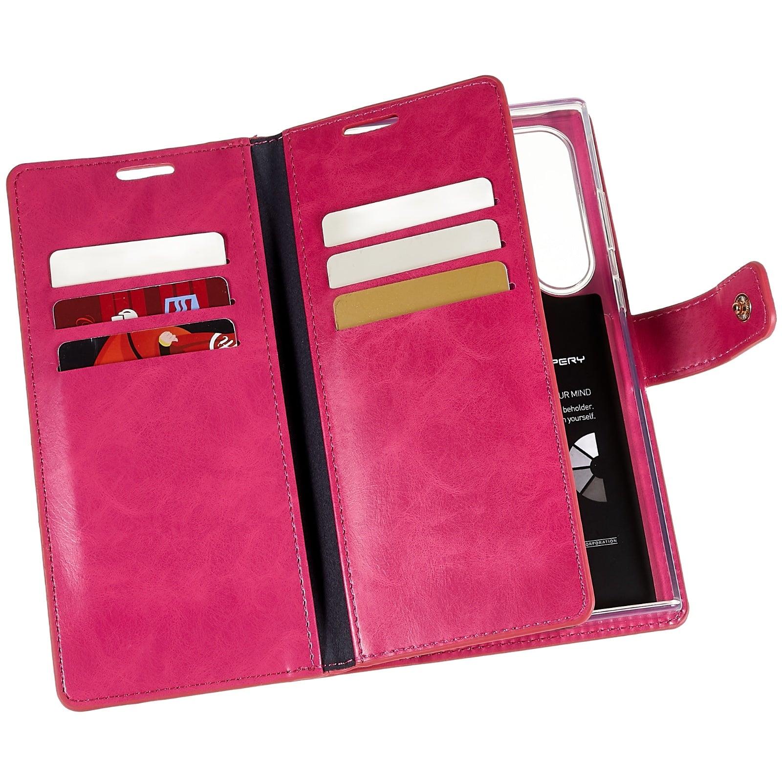 MERCURY GOOSPERY Mansoor Series for Samsung Galaxy S23 Ultra Cell Phone Case Anti-Drop Wallet Multiple Card Slots Leather Phone Cover