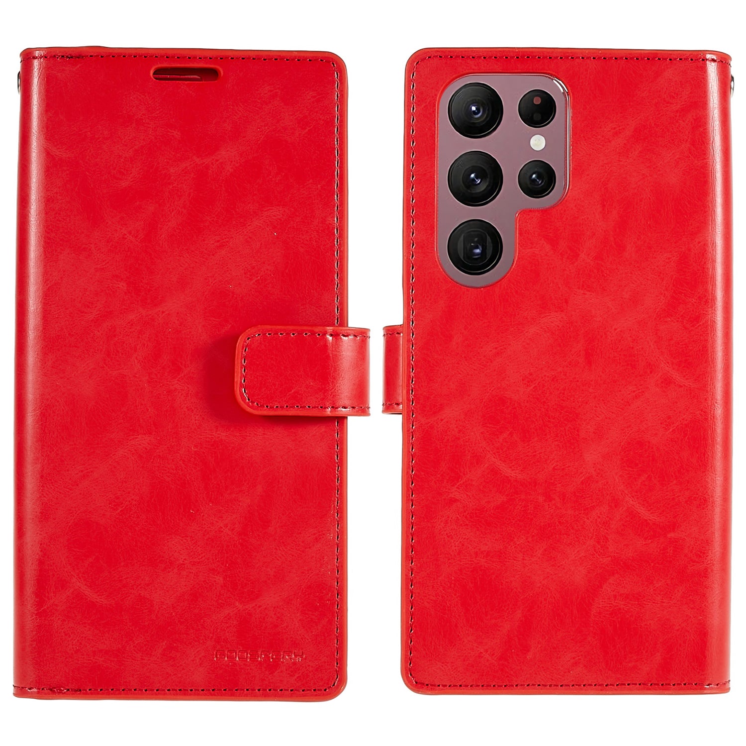 MERCURY GOOSPERY Mansoor Series for Samsung Galaxy S23 Ultra Cell Phone Case Anti-Drop Wallet Multiple Card Slots Leather Phone Cover