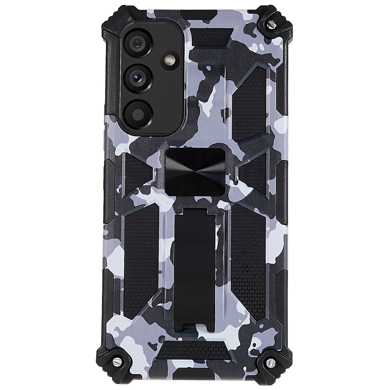 For Samsung Galaxy A54 5G Soft TPU Hard PC Hybrid Double Protection Phone Case Camouflage Pattern Design Kickstand Cover