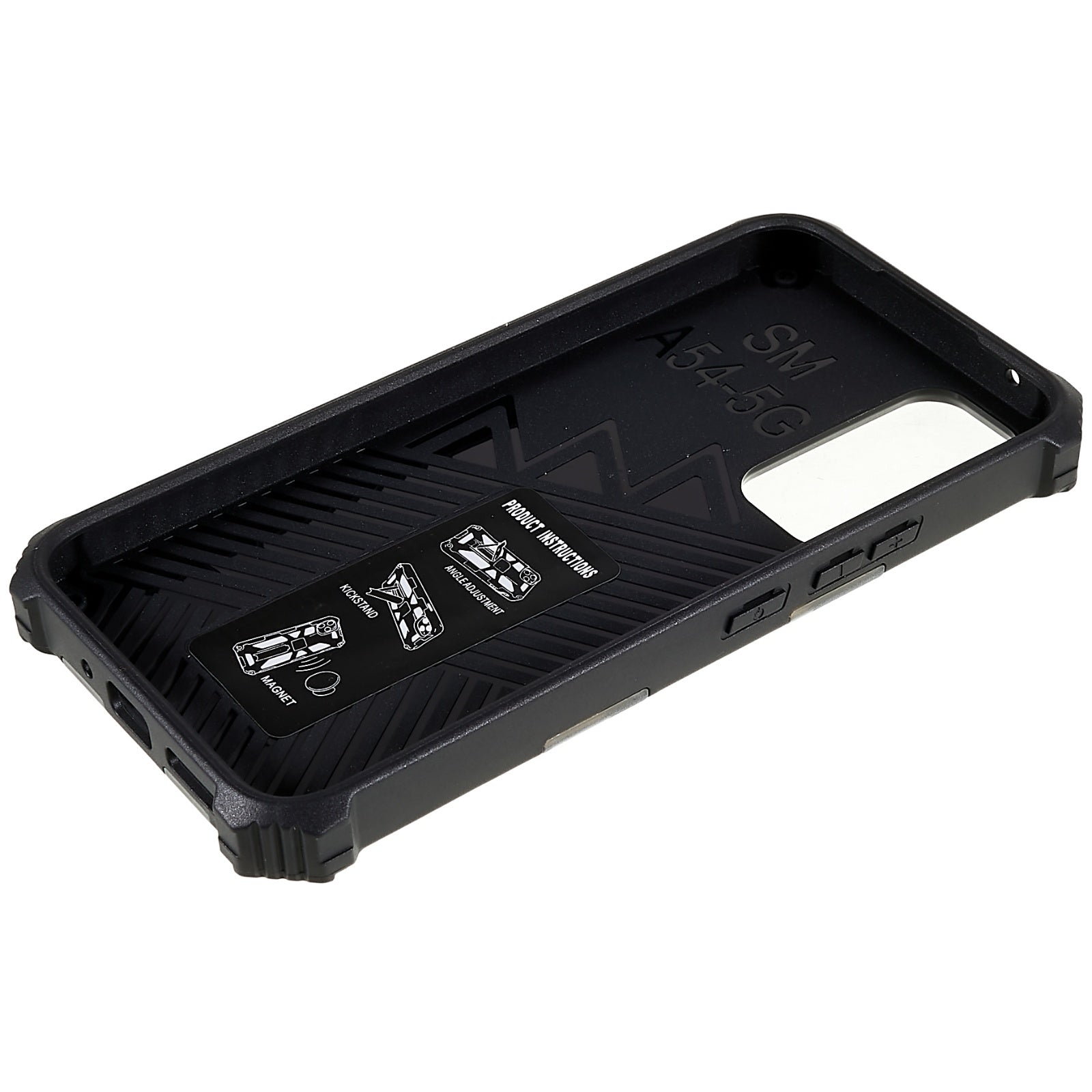 Pro Samsung Galaxy A54 5G Soft TPU Hard PC Hybrid s dvojitou ochranou Pouzdro na telefon s maskovacím vzorem Design Kickstand Kryt