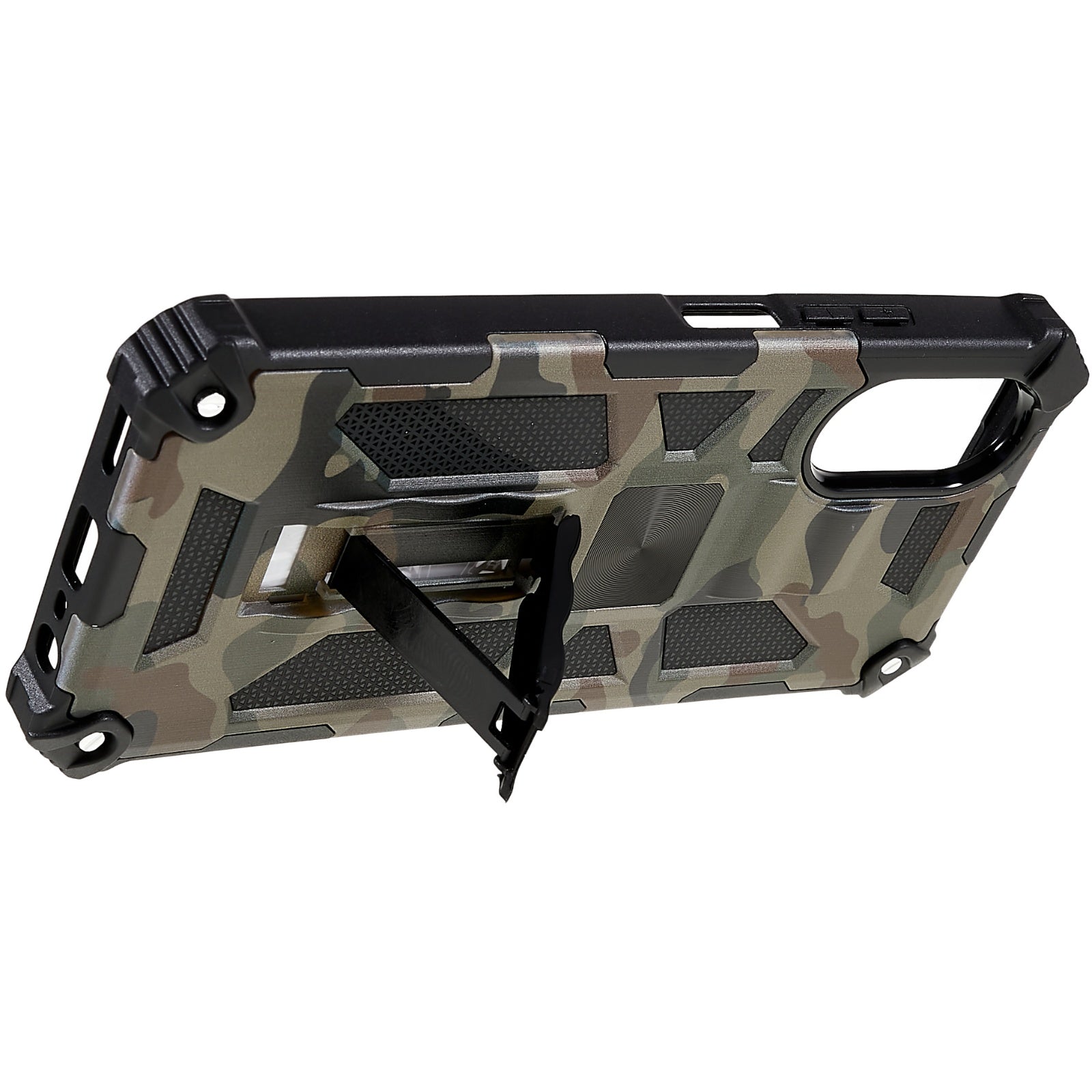 Pro Oppo A17 4G A17k 4G Maskovací design Stojánek Kryt proti poškrábání Měkký TPU Pevný PC Dvojitá ochrana Nárazuvzdorné pouzdro na telefon