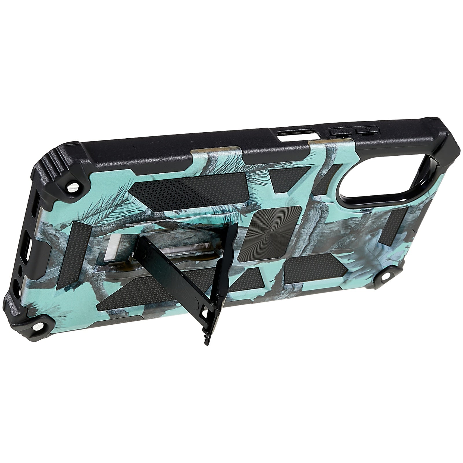 Pro Oppo A17 4G A17k 4G Maskovací design Stojánek Kryt proti poškrábání Měkký TPU Pevný PC Dvojitá ochrana Nárazuvzdorné pouzdro na telefon