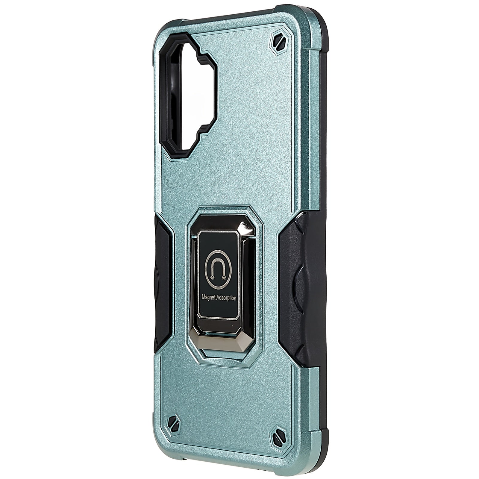 For Samsung Galaxy A04e 4G F04 4G M04 4G Non-slip Grip PC TPU Phone Case Ring Holder Kickstand Protective Cover