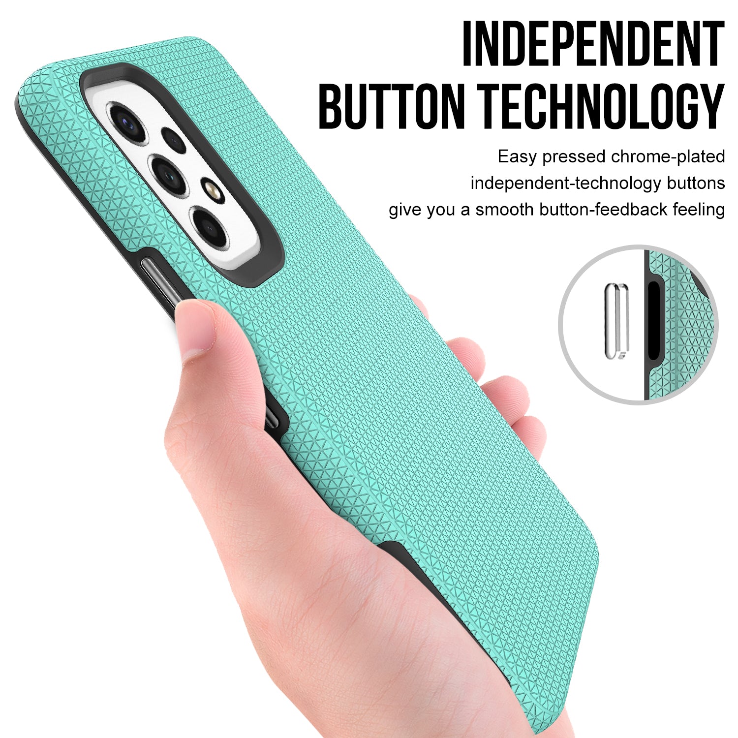 Pro Samsung Galaxy A53 5G Ochranný kryt Triangle Military Grade TPU PC Hybrid Case odolné proti pádu Zadní kryt