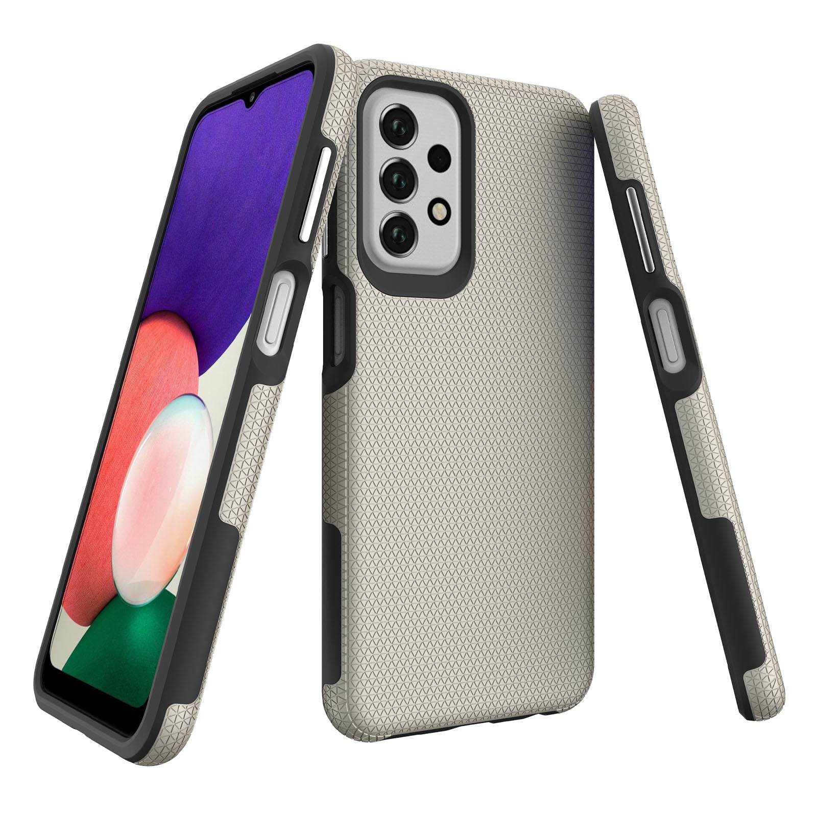 Pro Samsung Galaxy A23 4G 5G (globální verze) Protiskluzové pouzdro na hybridní telefon TPU PC s vojenskou kvalitou zadní kryt mobilního telefonu proti pádu