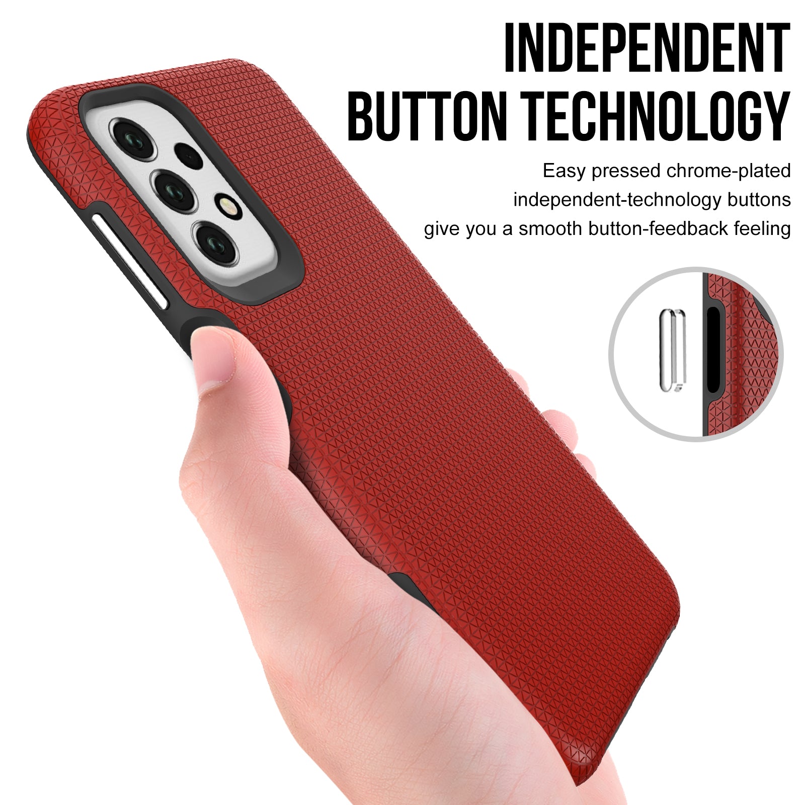 Pro Samsung Galaxy A23 4G 5G (globální verze) Protiskluzové pouzdro na hybridní telefon TPU PC s vojenskou kvalitou zadní kryt mobilního telefonu proti pádu