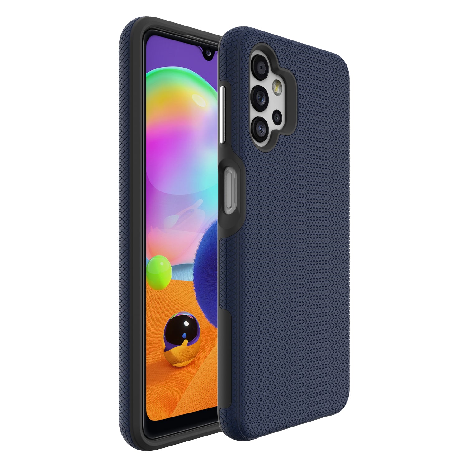 Pro Samsung Galaxy A32 5G trojúhelníkový odvod tepla TPU PC Protiskluzové pouzdro na telefon tenký zadní kryt odolný proti poškrábání