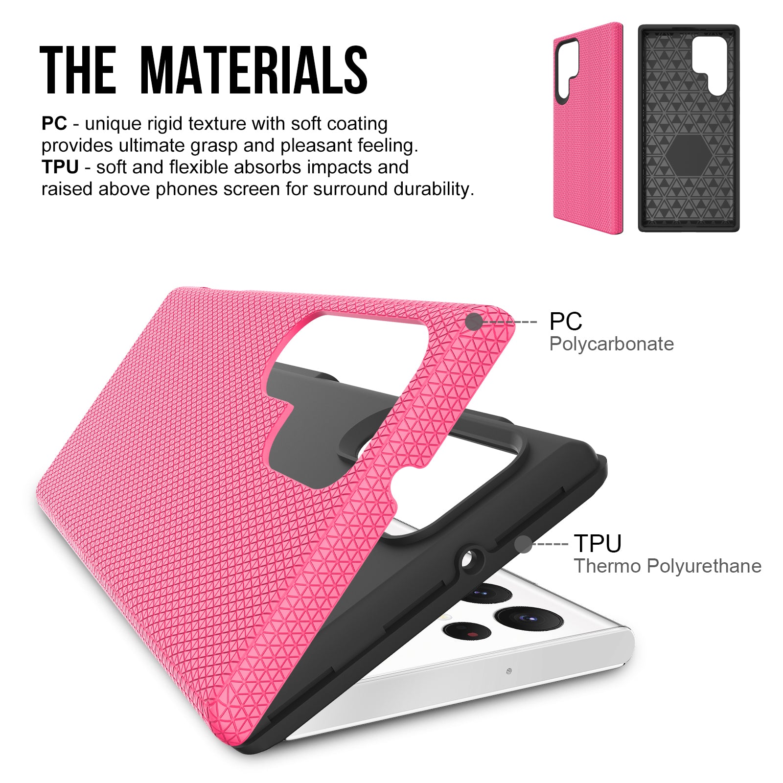 Pro Samsung Galaxy S22 Ultra 5G TPU hybridní čtyřrohový kryt telefonu proti pádu Ochranné pouzdro na smartphone