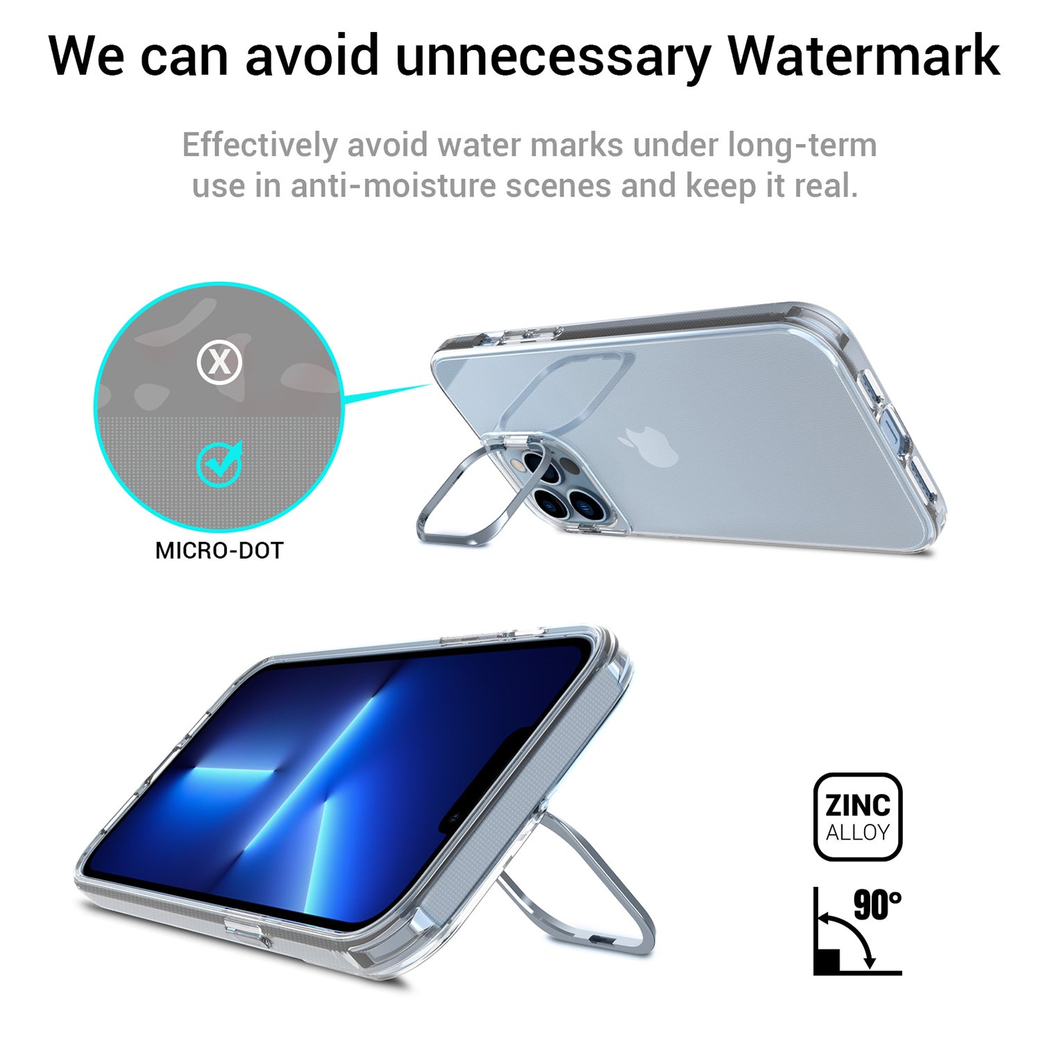 Apex Capsule Series for iPhone 12 Pro Max 6.7 inch 13 Pro Max 6.7 inch Drop-Proof TPU Phone Case Anti-Yellowing Shockproof Case with Lens Frame Kickstand