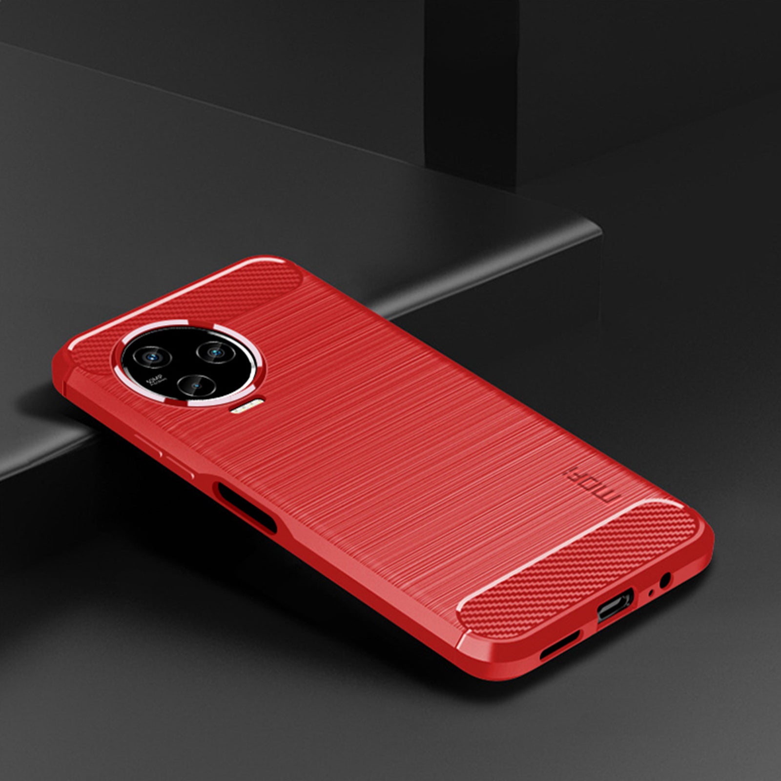 MOFI JK TPU Series-1 Slim Phone Case for Infinix Note 12 Pro 4G Note 12 (2023) 4G Carbon Fiber Brushed TPU Phone Back Cover