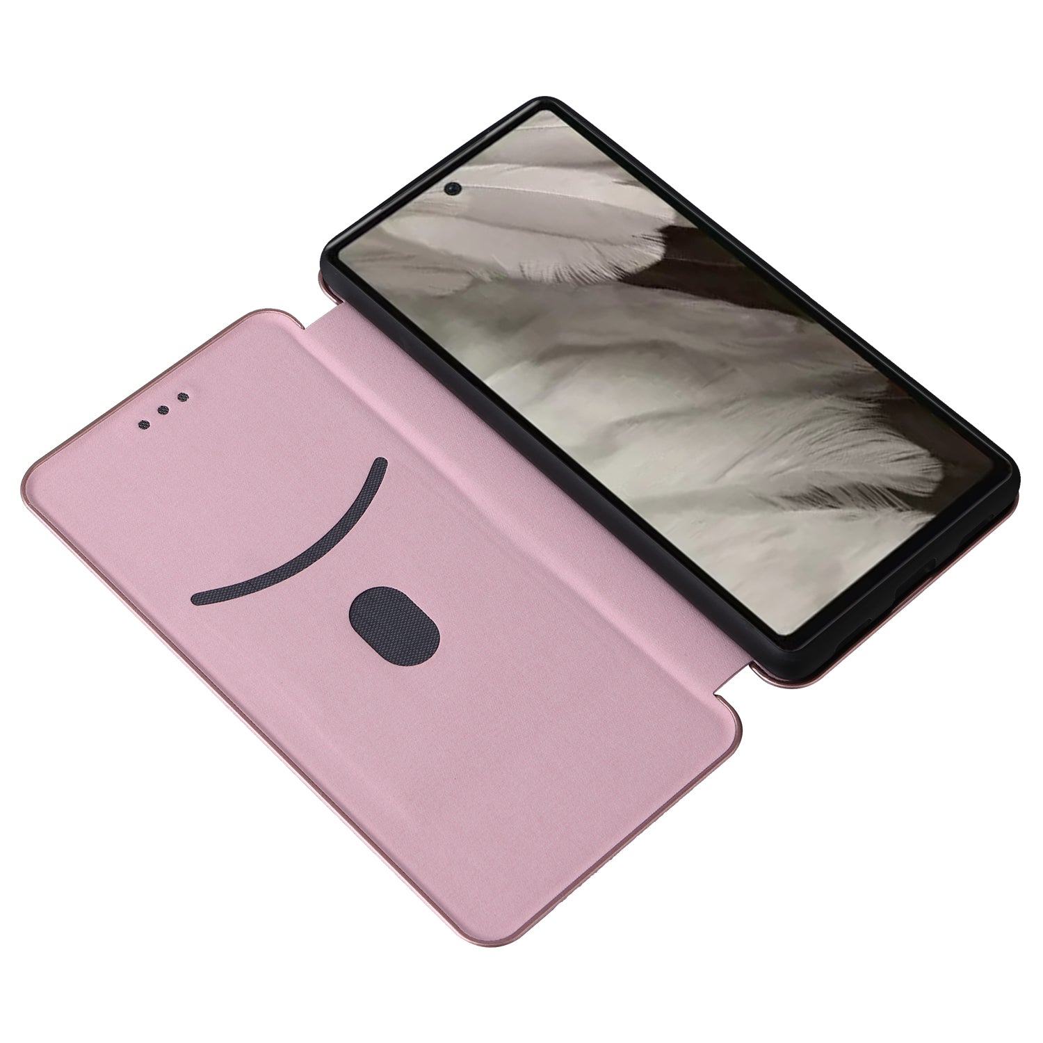 For Google Pixel 7a Carbon Fiber Texture Phone Case Card Slot PU Leather Magnetic Auto-absorbed Stand Cover