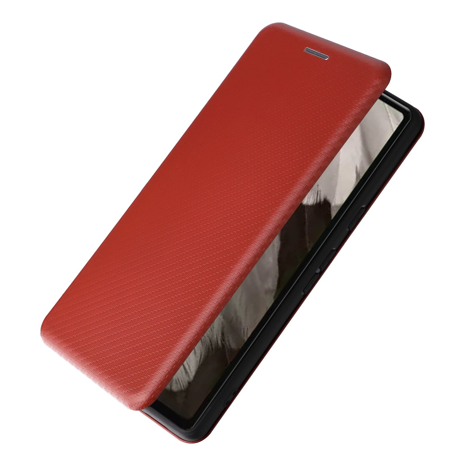 For Google Pixel 7a Carbon Fiber Texture Phone Case Card Slot PU Leather Magnetic Auto-absorbed Stand Cover