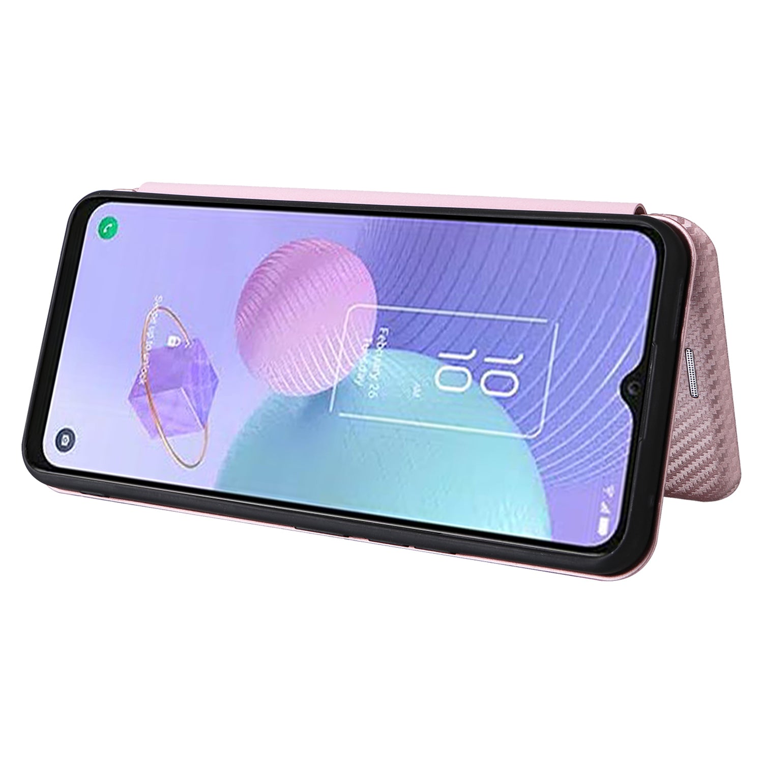 Slot pro kartu Telefon Pouzdro pro TCL 405 Carbon Fiber Texture Magnetic Auto-absorbed PU kůže Plně ochranný kryt stojanu