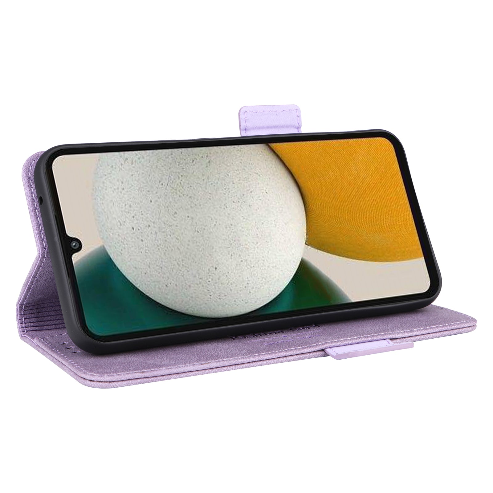 Scratch Proof Phone Cover for Samsung Galaxy A34 5G Hardware Decor Dual Magnetic Clasp Wallet Foldable Stand PU Leather Phone Case