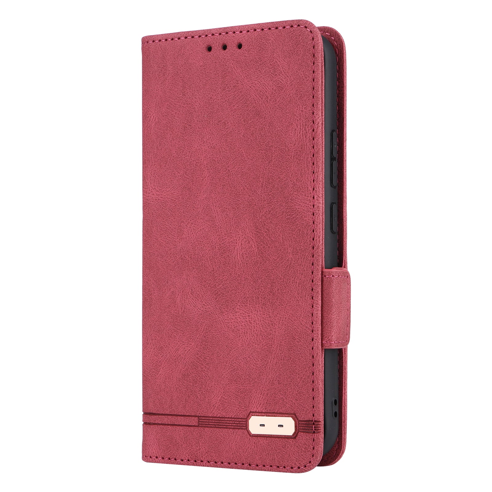 Scratch Proof Phone Cover for Samsung Galaxy A34 5G Hardware Decor Dual Magnetic Clasp Wallet Foldable Stand PU Leather Phone Case