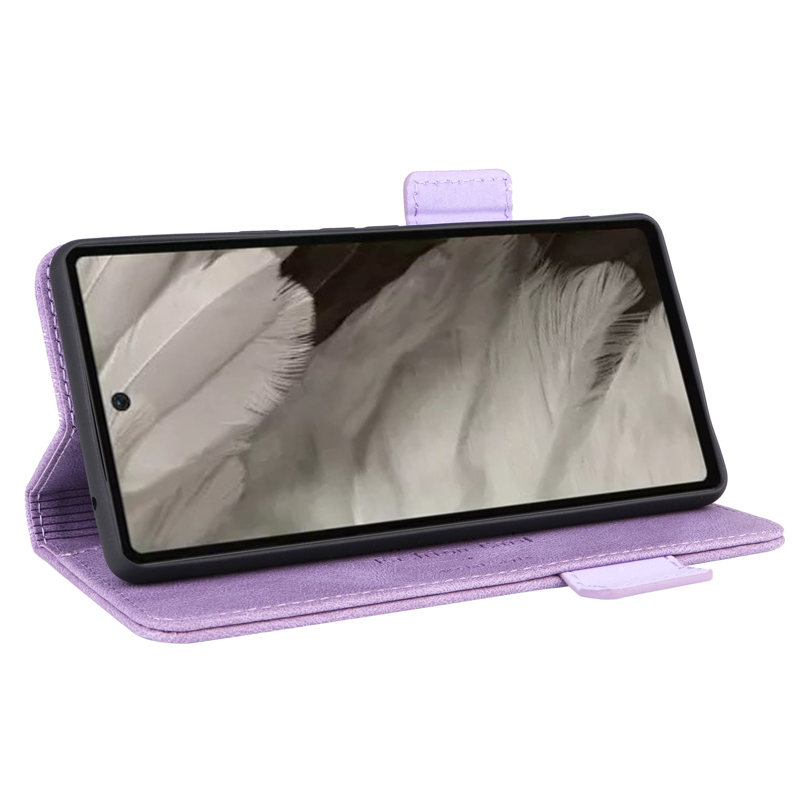 Scratch Proof Phone Cover for Google Pixel 7a Hardware Decor Dual Magnetic Clasp Wallet Horizontal Stand PU Leather Phone Case