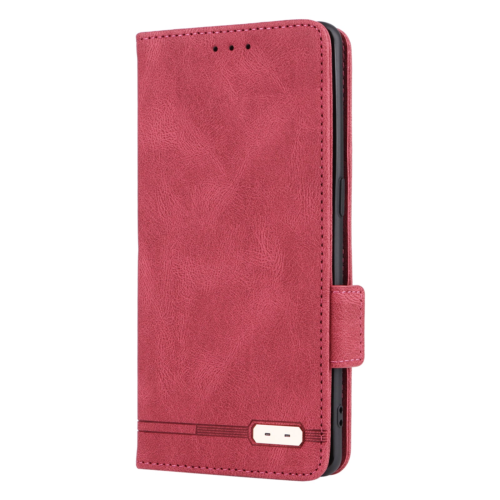 Bump Proof Phone Cover for Oppo Reno9 Pro 5G Hardware Decor Dual Magnetic Clasp Wallet Stand PU Leather Phone Case