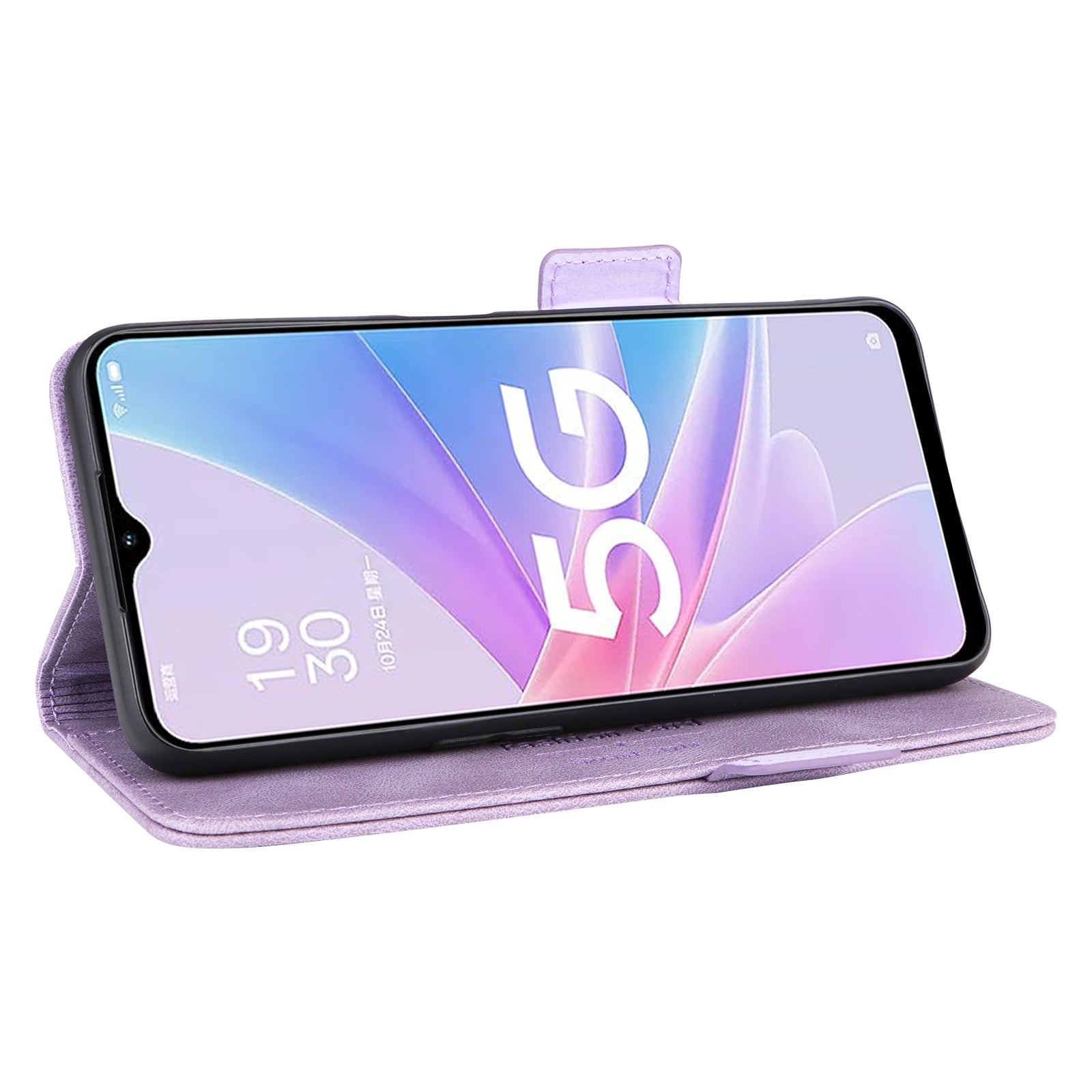 Shockproof Phone Cover for Oppo A58 5G Hardware Decor Dual Magnetic Clasp Wallet Hands-free Stand PU Leather Phone Case