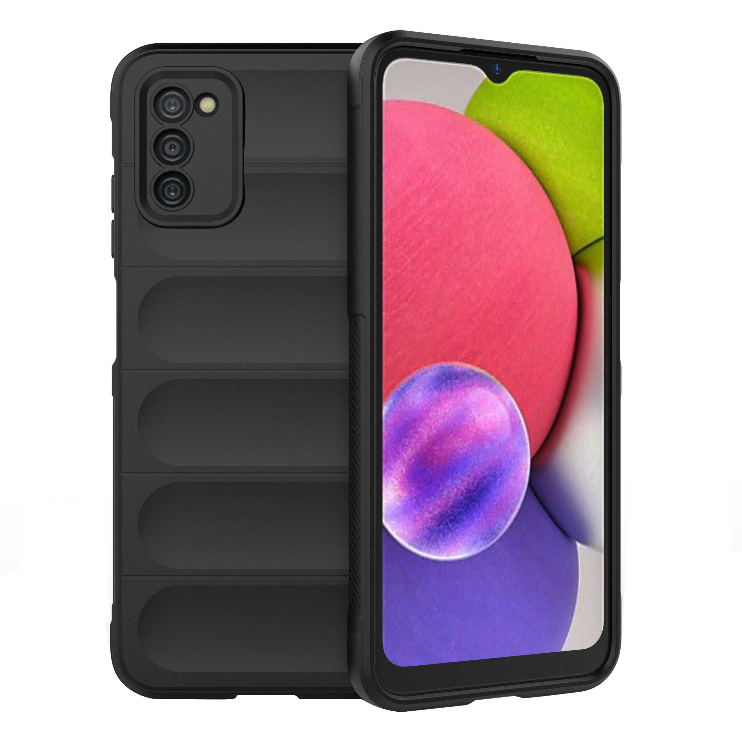 For Samsung Galaxy A03s (164.2 x 75.9 x 9.1mm) Flexible TPU Phone Case Rugged Back Scratch-Resistant Cover