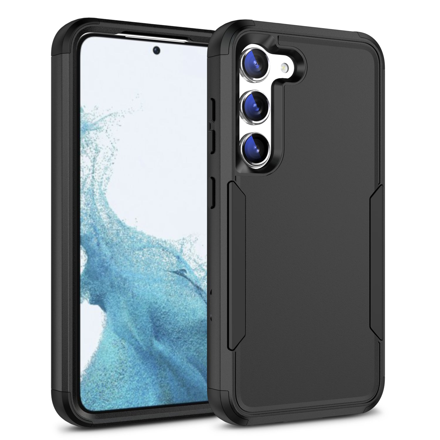 For Samsung Galaxy S23 Commuter Series 3-in-1 Phone Case TPU Hard PC Anti-scratch Mobile Phone Back Cover