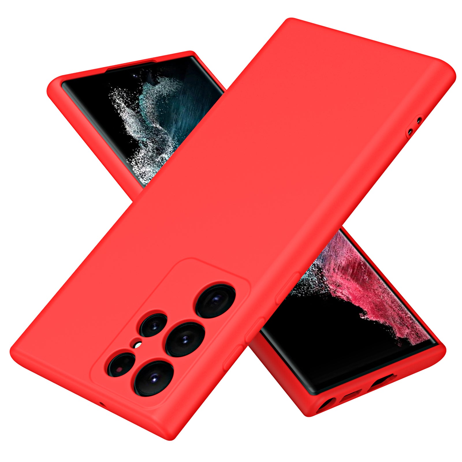 For Samsung Galaxy S23 Ultra Rubberized Soft TPU Cover Fiber Lining Cushion Protection 2.2mm Thickness Phone Case
