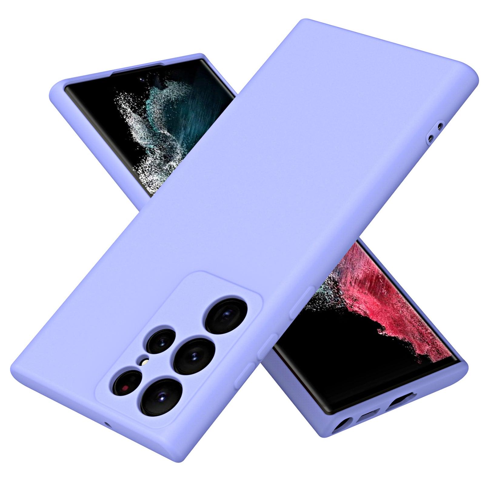For Samsung Galaxy S23 Ultra Rubberized Soft TPU Cover Fiber Lining Cushion Protection 2.2mm Thickness Phone Case