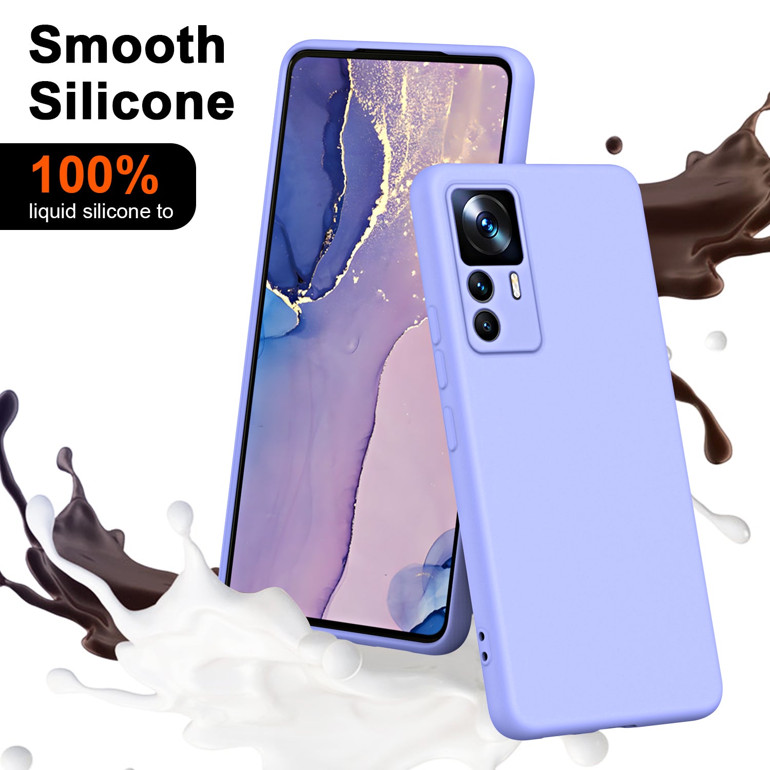 Til Xiaomi 12T 5G 12T Pro 5G Redmi K50 Ultra 5G Anti-drop telefonetui 2,2 mm tykkelse Fiberforing Gummibelagt TPU beskyttelsescover