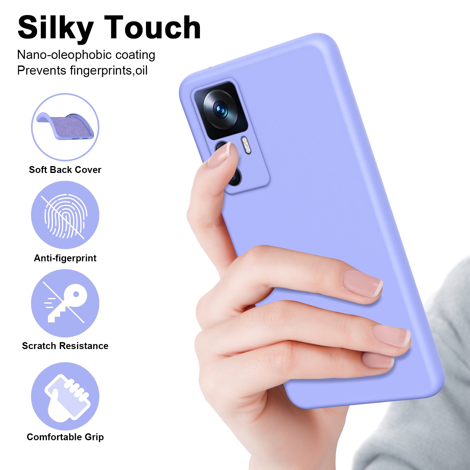 Til Xiaomi 12T 5G 12T Pro 5G Redmi K50 Ultra 5G Anti-drop telefonetui 2,2 mm tykkelse Fiberforing Gummibelagt TPU beskyttelsescover