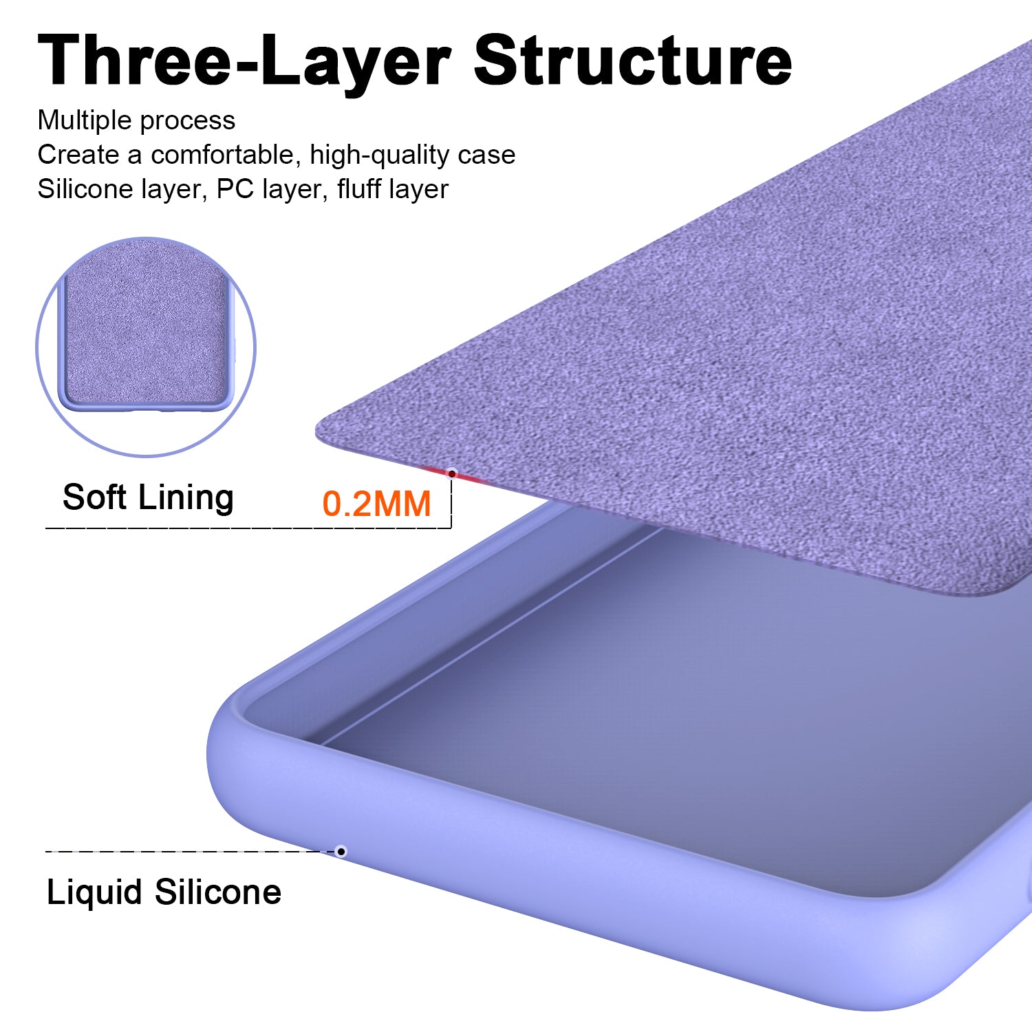 Til Xiaomi 12T 5G 12T Pro 5G Redmi K50 Ultra 5G Anti-drop telefonetui 2,2 mm tykkelse Fiberforing Gummibelagt TPU beskyttelsescover