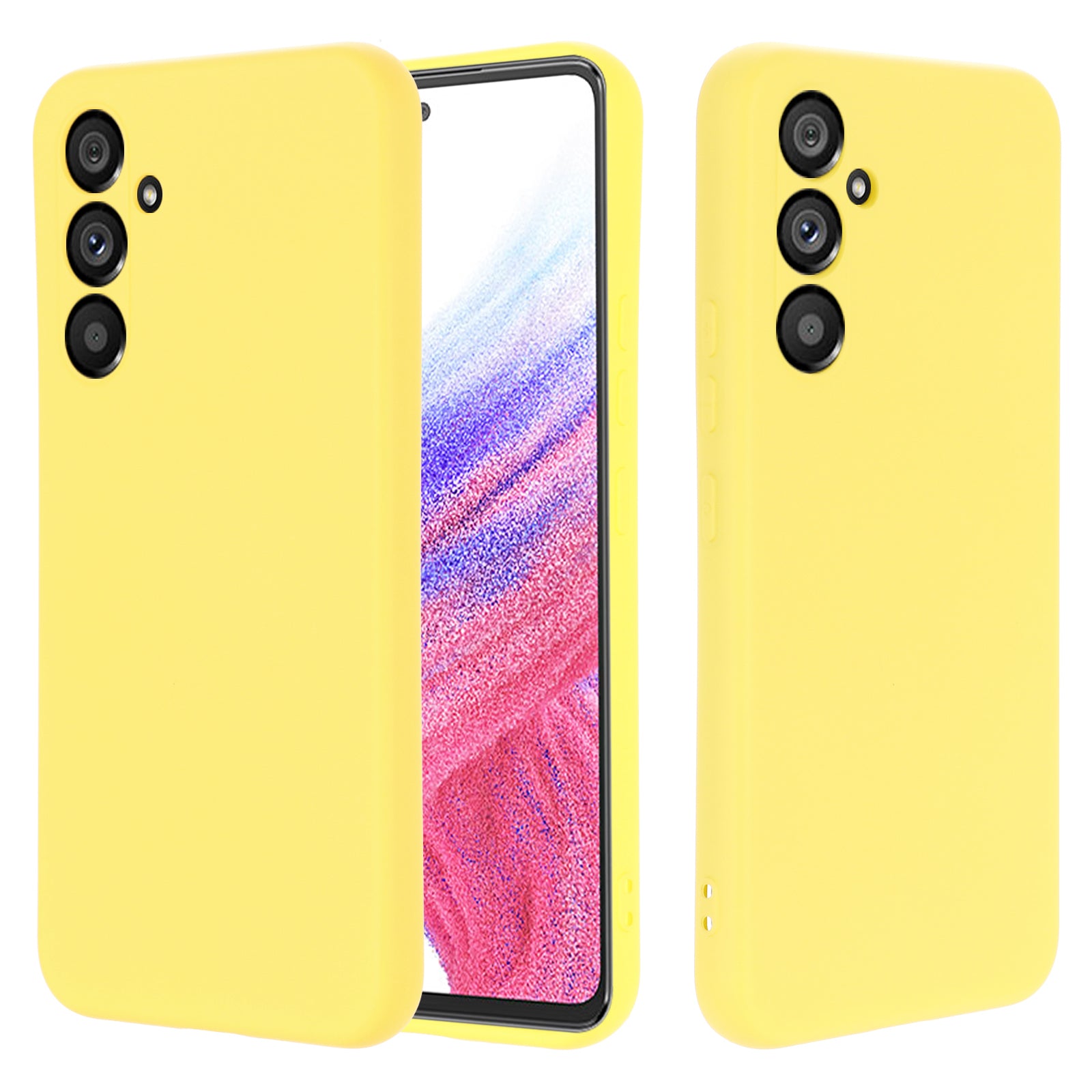 For Samsung Galaxy A54 5G Anti-scratch Liquid Silicone Phone Case Protective Cover with Strap