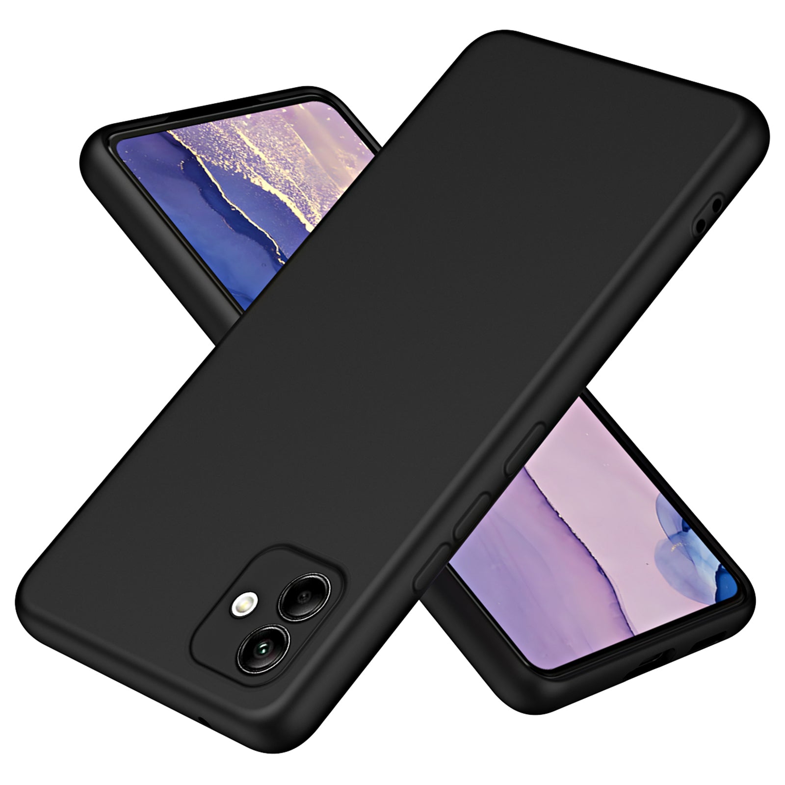 Pro Samsung Galaxy A04 4G (164,4 x 76,3 x 9,1 mm) Podšívka z vláken Pogumovaný zadní kryt TPU proti poškrábání Ochranné pouzdro na telefon o tloušťce 2,2 mm