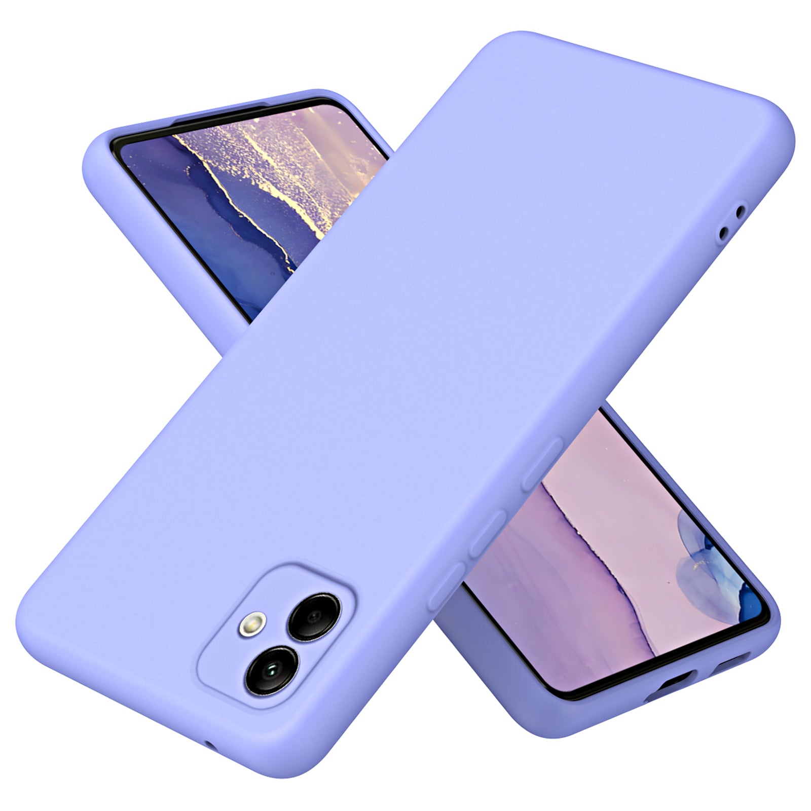 Pro Samsung Galaxy A04 4G (164,4 x 76,3 x 9,1 mm) Podšívka z vláken Pogumovaný zadní kryt TPU proti poškrábání Ochranné pouzdro na telefon o tloušťce 2,2 mm