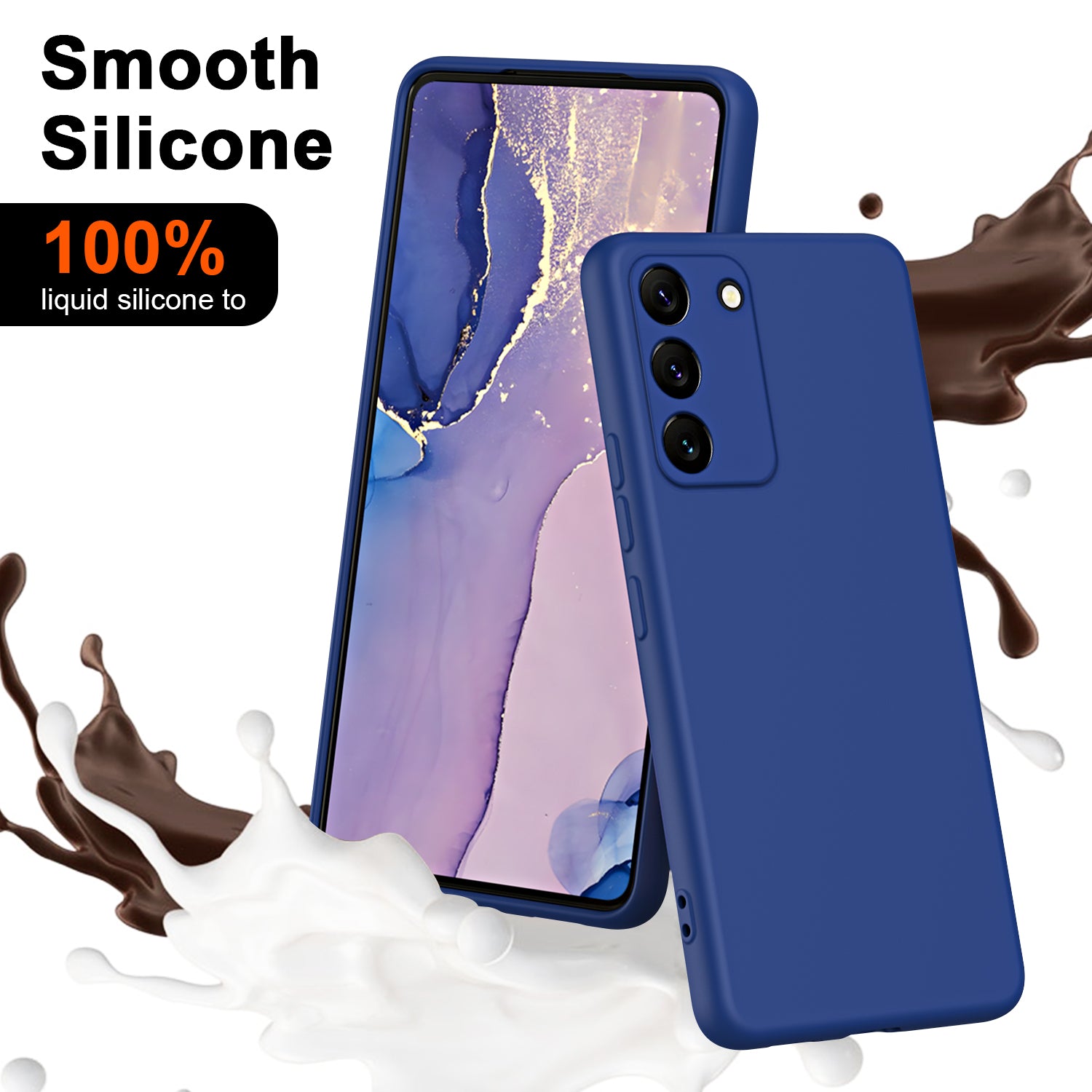 For Samsung Galaxy S23 2.2mm Thickness Drop-proof Phone Case Fiber Lining Rubberized Flexible TPU Protective Cover