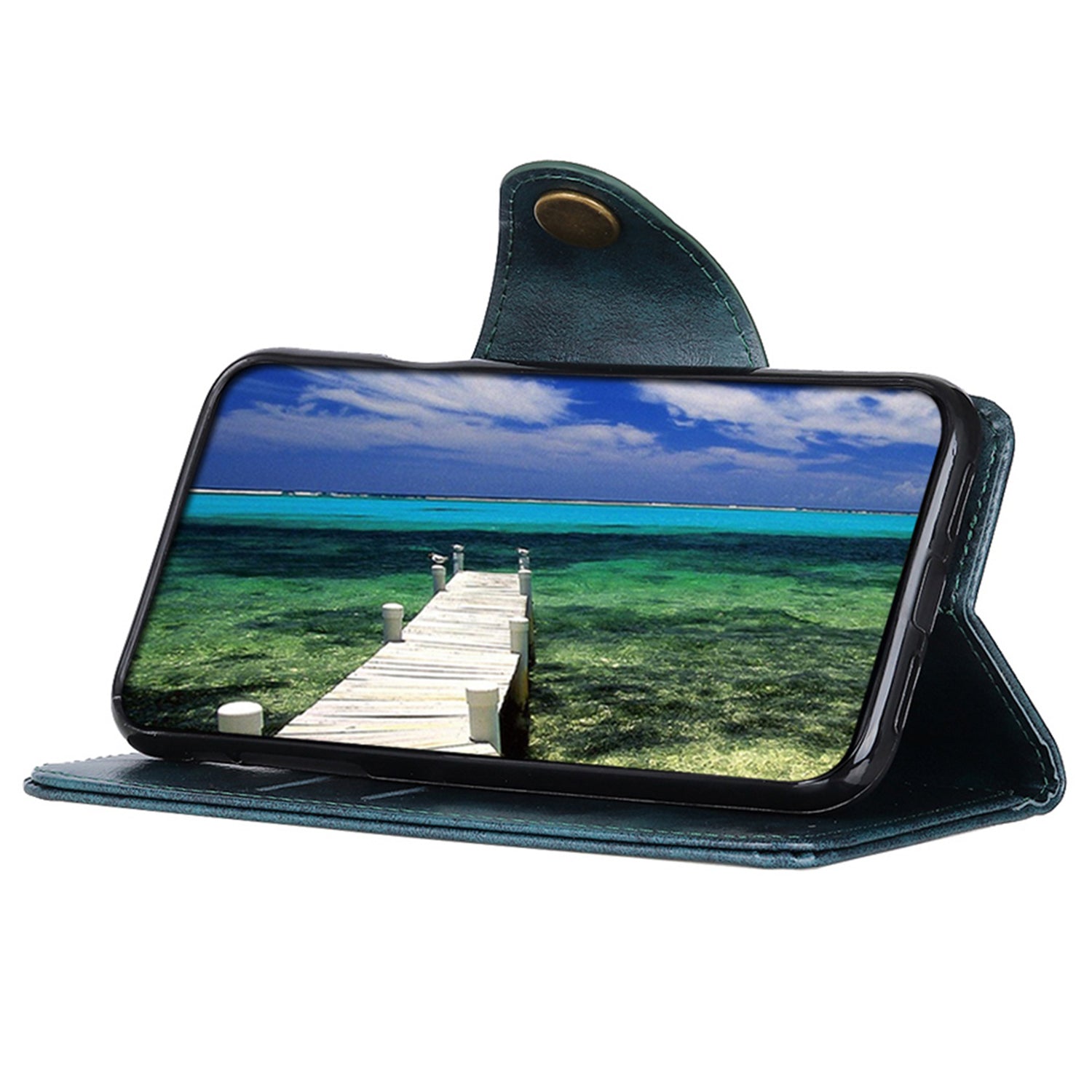 KHAZHEN Til Xiaomi 13 5G Magnetisk lås Stand Telefoncover Tekstureret PU læder Flip Wallet Stødsikker telefoncover