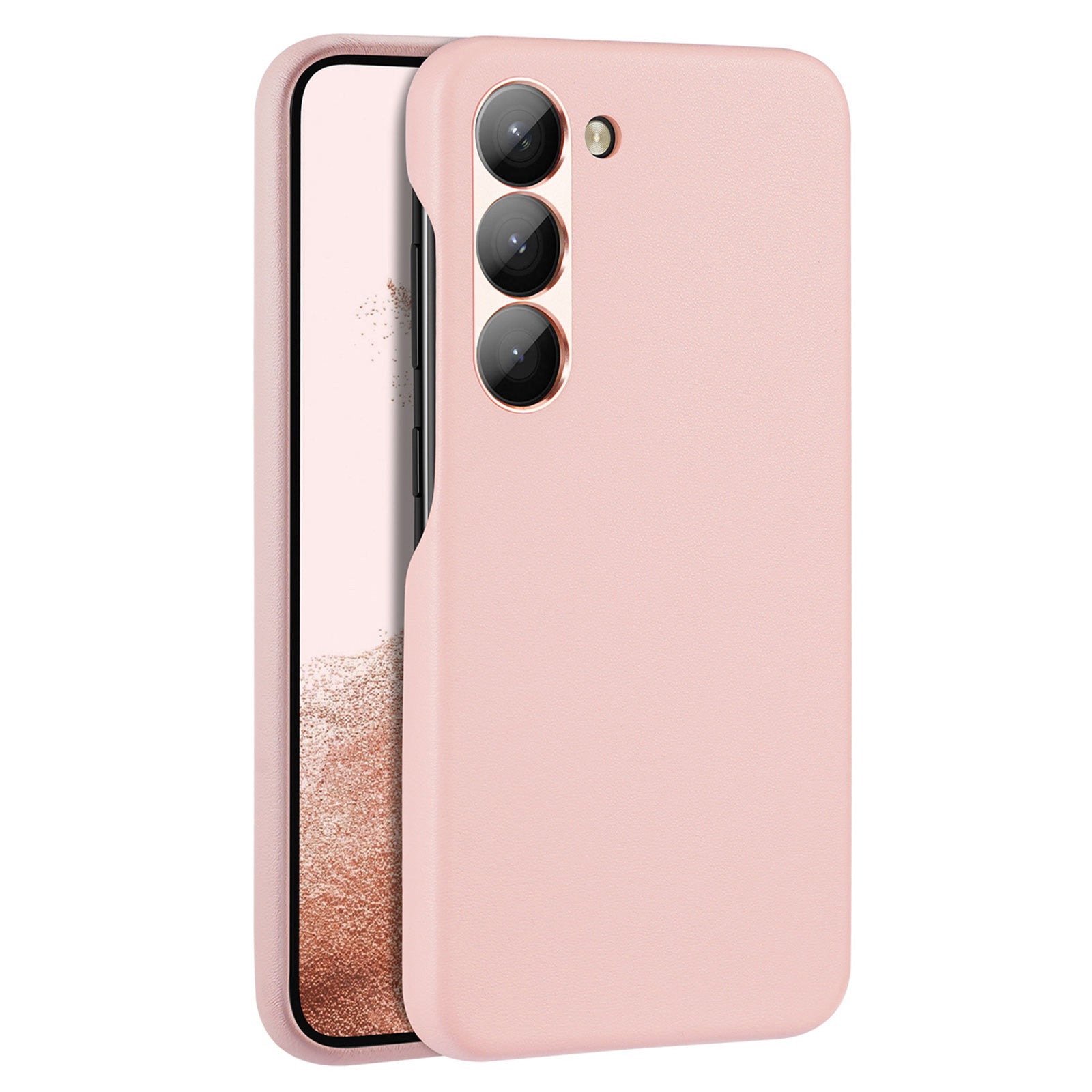 DUX DUCIS For Samsung Galaxy S23 Grit-Series Drop-proof Phone Case PU Leather PC Aluminium Alloy Mobile Phone Back Cover
