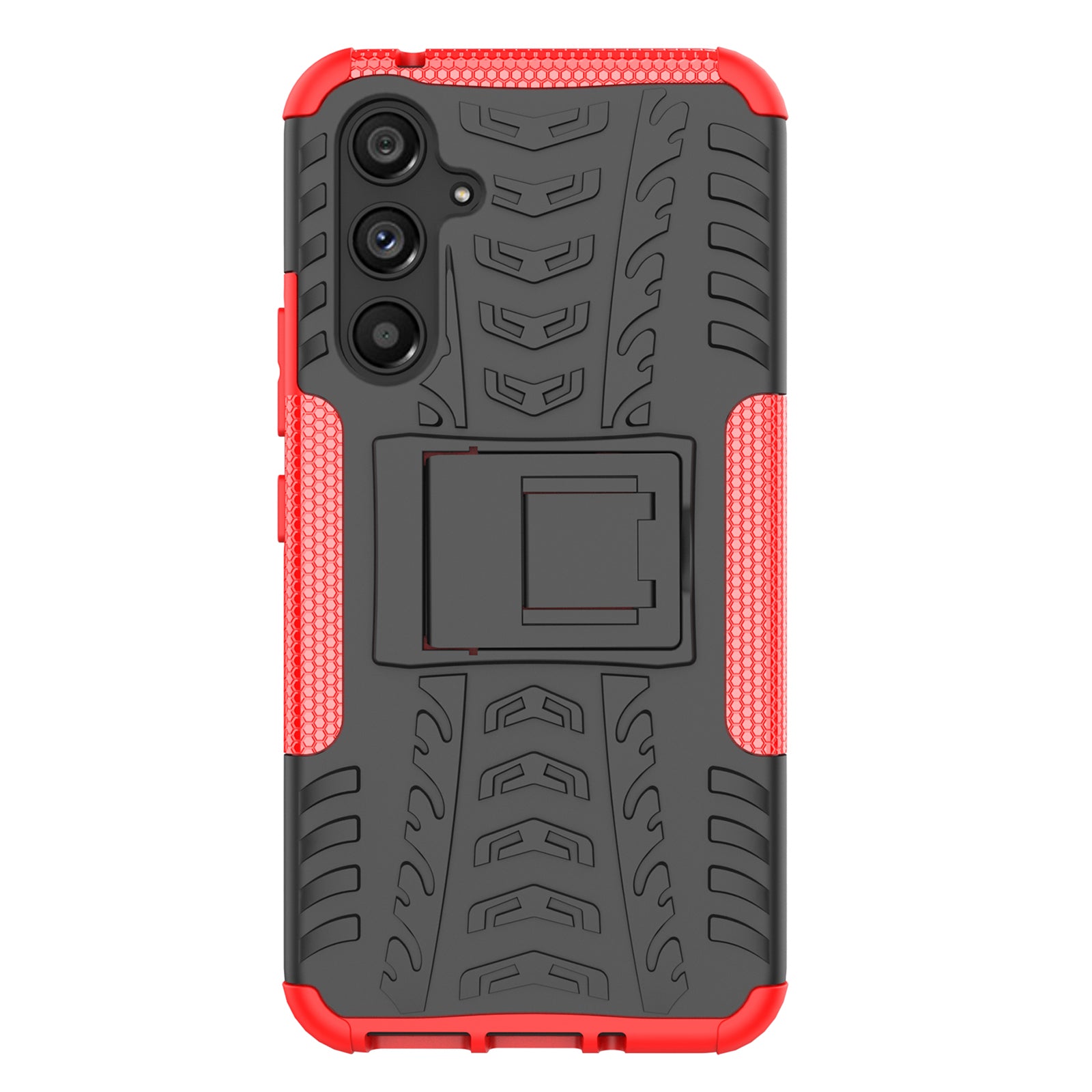 Ochranné pouzdro na telefon pro Samsung Galaxy A54 5G Cool Tire Texture Kickstand Soft TPU Hard PC Kryt telefonu odolný proti poškrábání