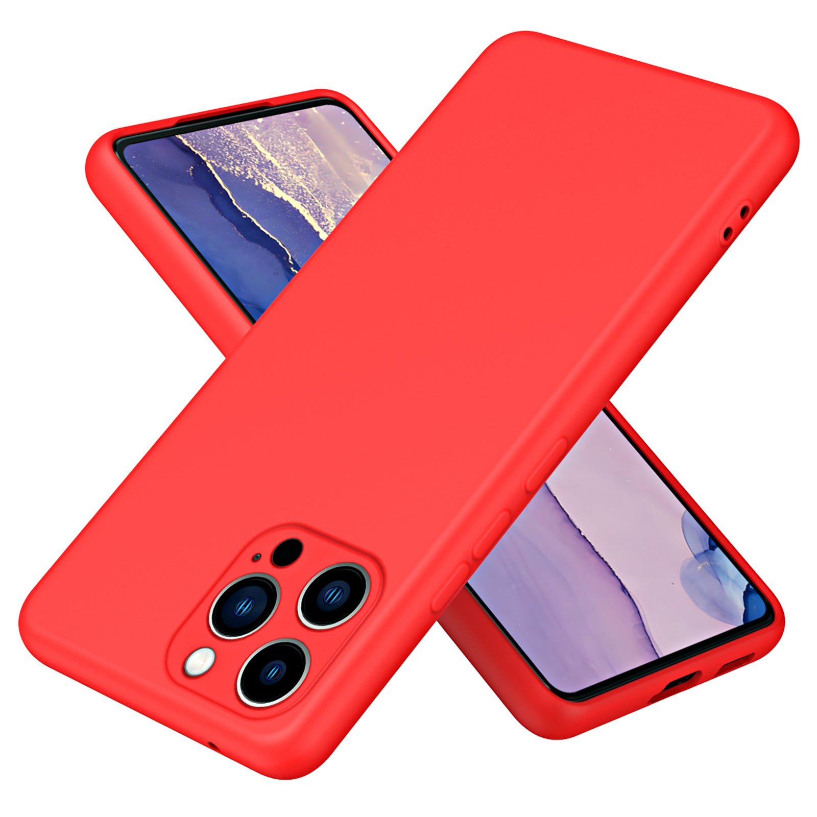 For iPhone 12 Pro Max 6.7 inch 2.2mm Thickness Anti-fingerprint Phone Case with Fiber Lining Cushion Rubberized TPU Phone Back Cover