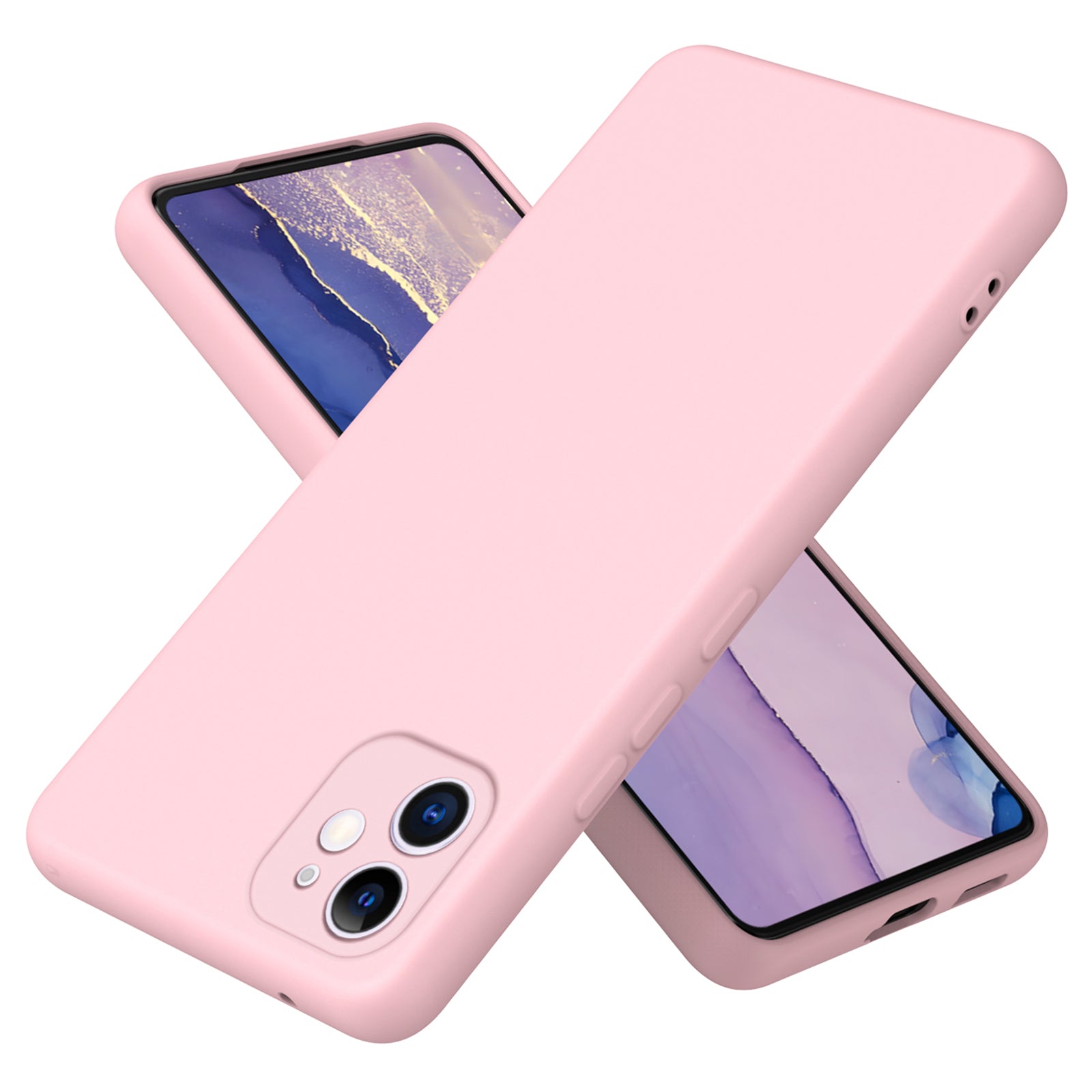 Non-slip Protective Phone Back Cover For iPhone 11 6.1 inch Rubberized Soft TPU 2.2mm Thickness Phone Case with Fiber Lining Cushion