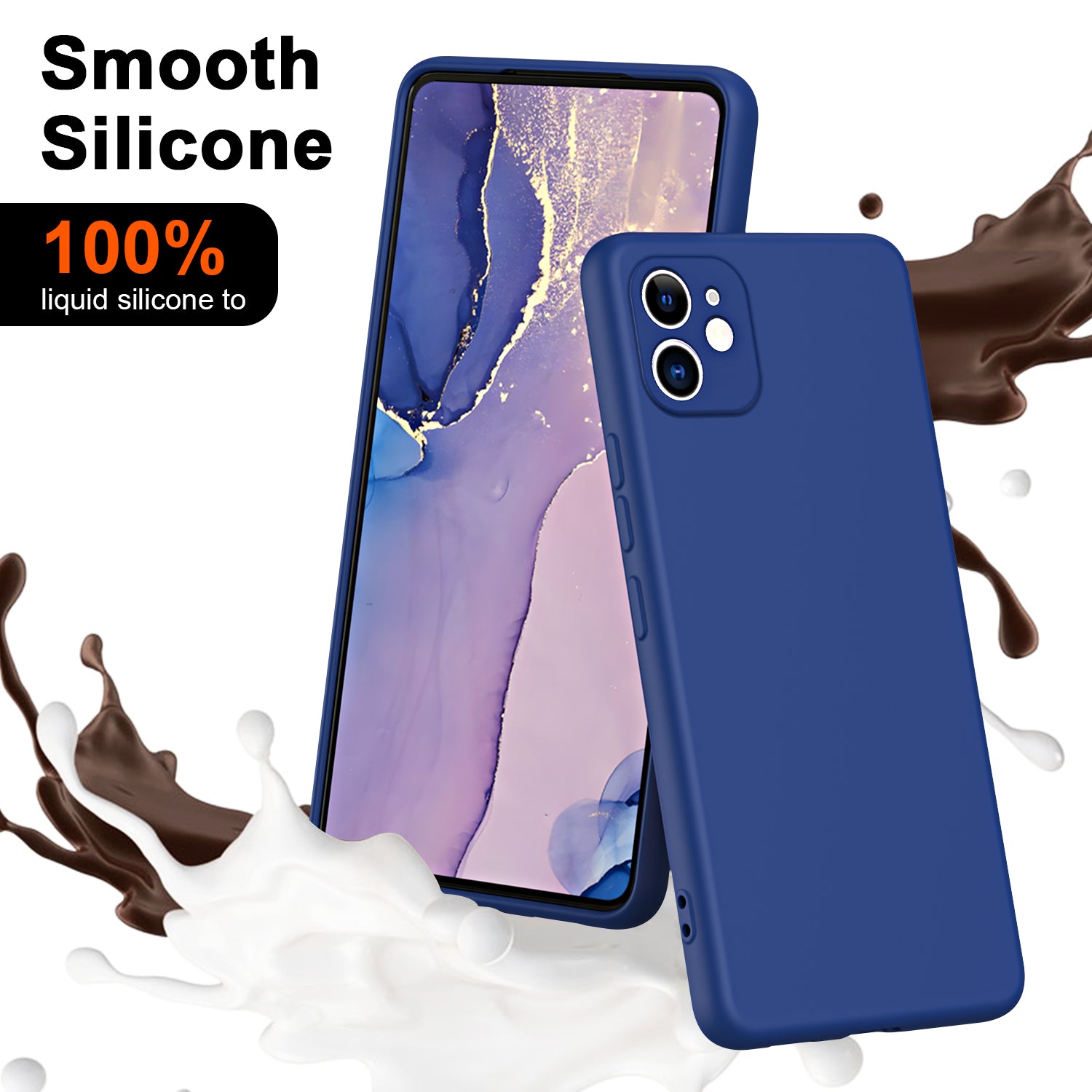 Non-slip Protective Phone Back Cover For iPhone 11 6.1 inch Rubberized Soft TPU 2.2mm Thickness Phone Case with Fiber Lining Cushion