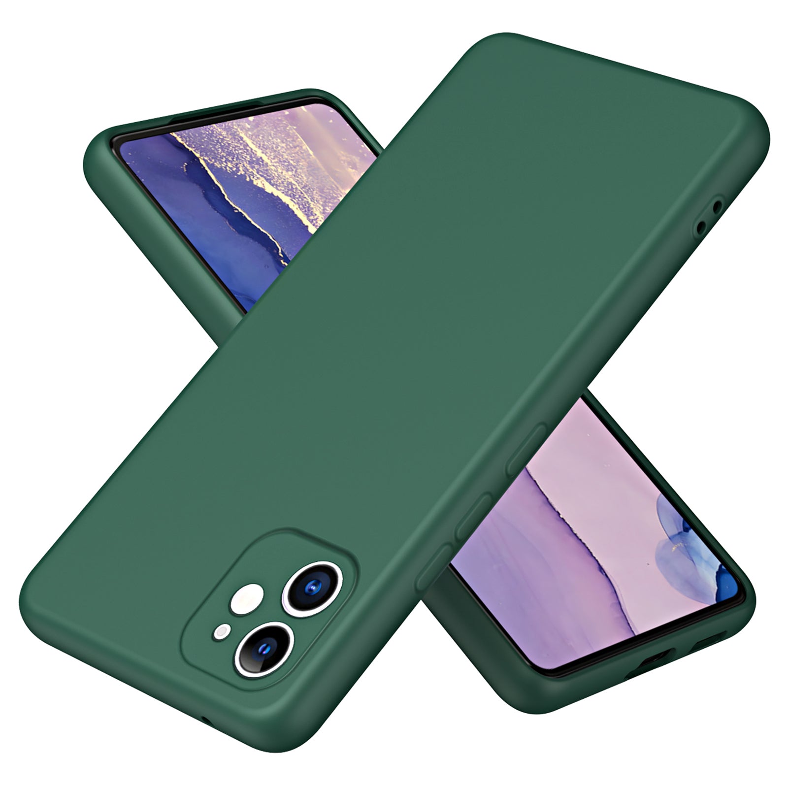 Non-slip Protective Phone Back Cover For iPhone 11 6.1 inch Rubberized Soft TPU 2.2mm Thickness Phone Case with Fiber Lining Cushion