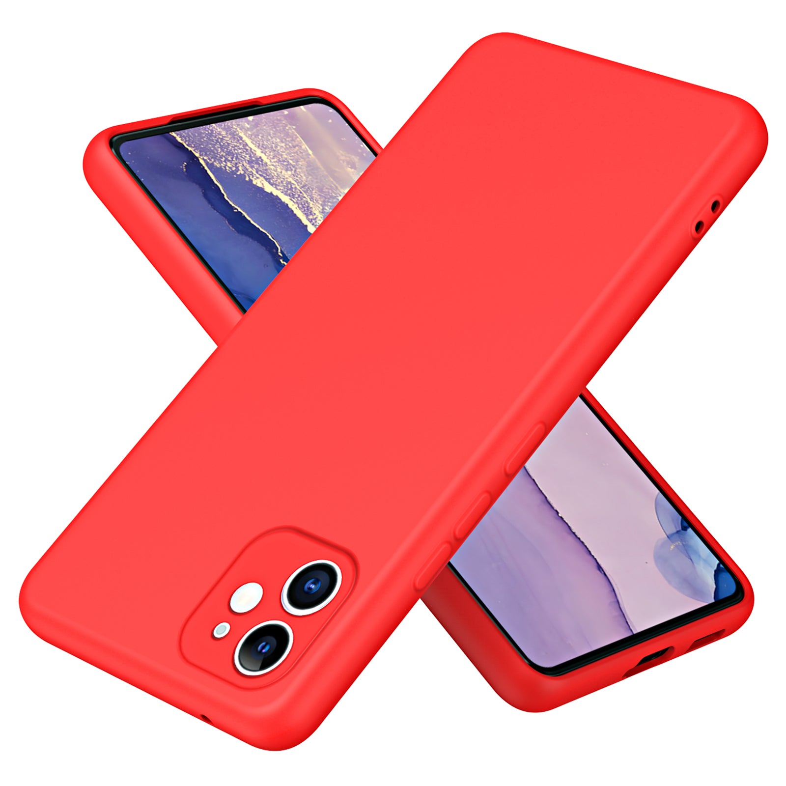 Non-slip Protective Phone Back Cover For iPhone 11 6.1 inch Rubberized Soft TPU 2.2mm Thickness Phone Case with Fiber Lining Cushion